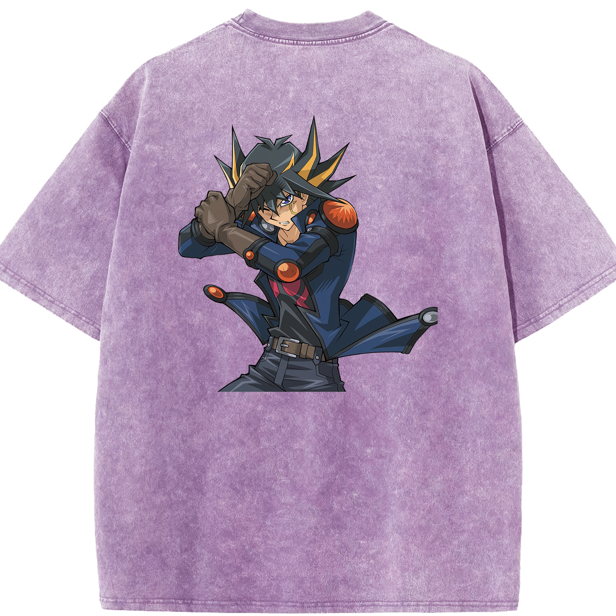 （画像用） 遊☆戯☆王 Yu-Gi-Oh! 綿100% ヴィンテージ風 半袖Tシャツ（背面プリント）