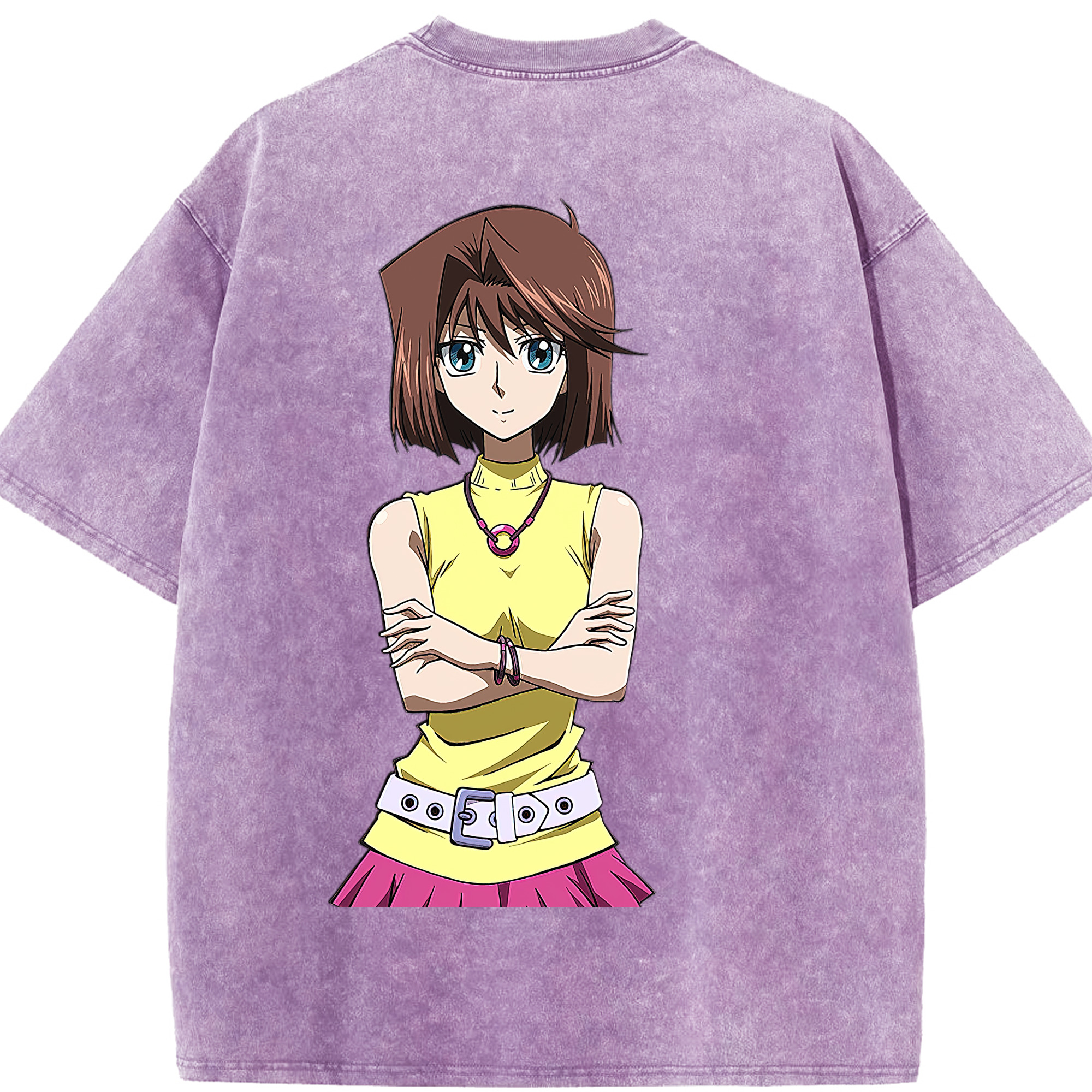 （画像用） 遊☆戯☆王 Yu-Gi-Oh! 綿100% ヴィンテージ風 半袖Tシャツ（背面プリント）