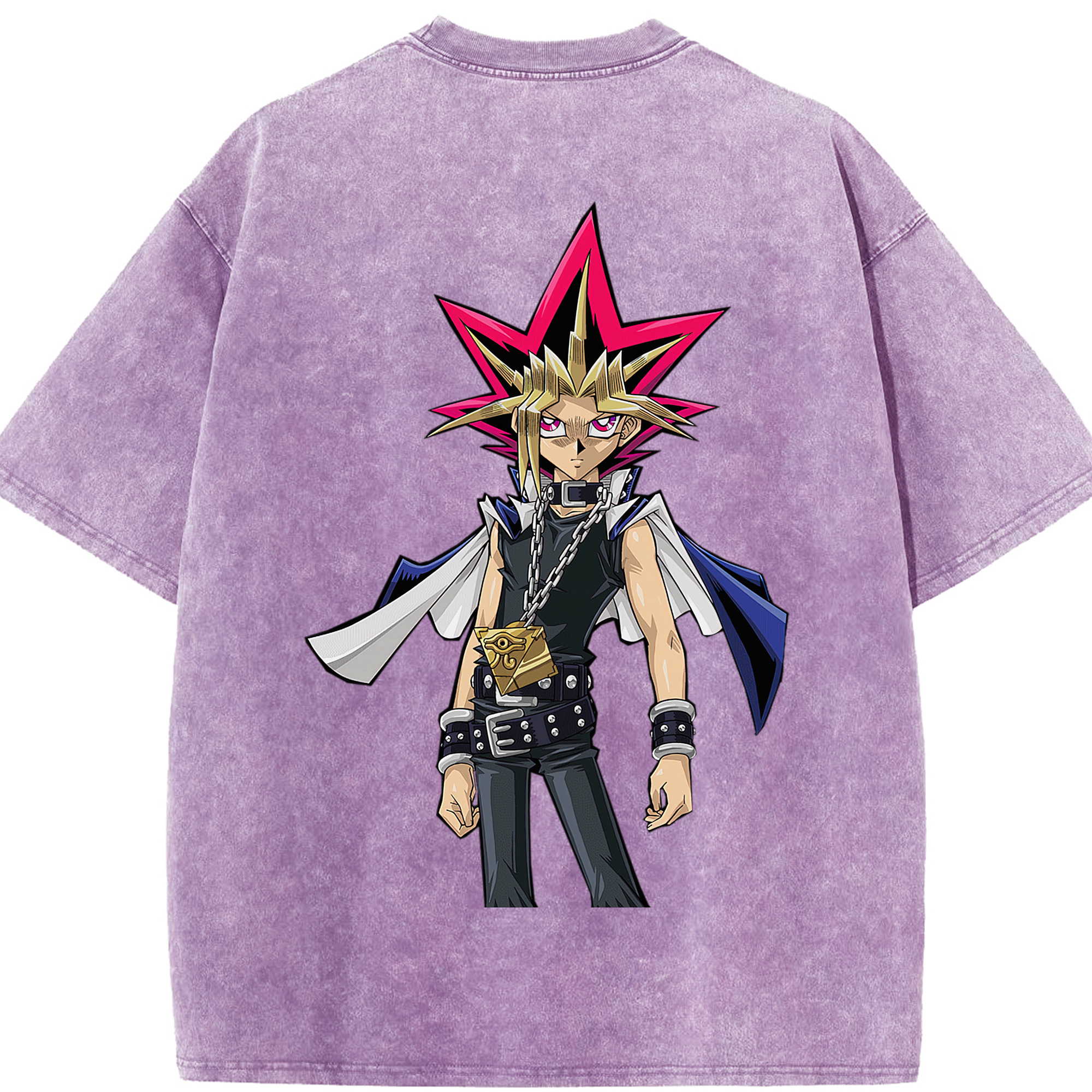 （画像用） 遊☆戯☆王 Yu-Gi-Oh! 綿100% ヴィンテージ風 半袖Tシャツ（背面プリント）