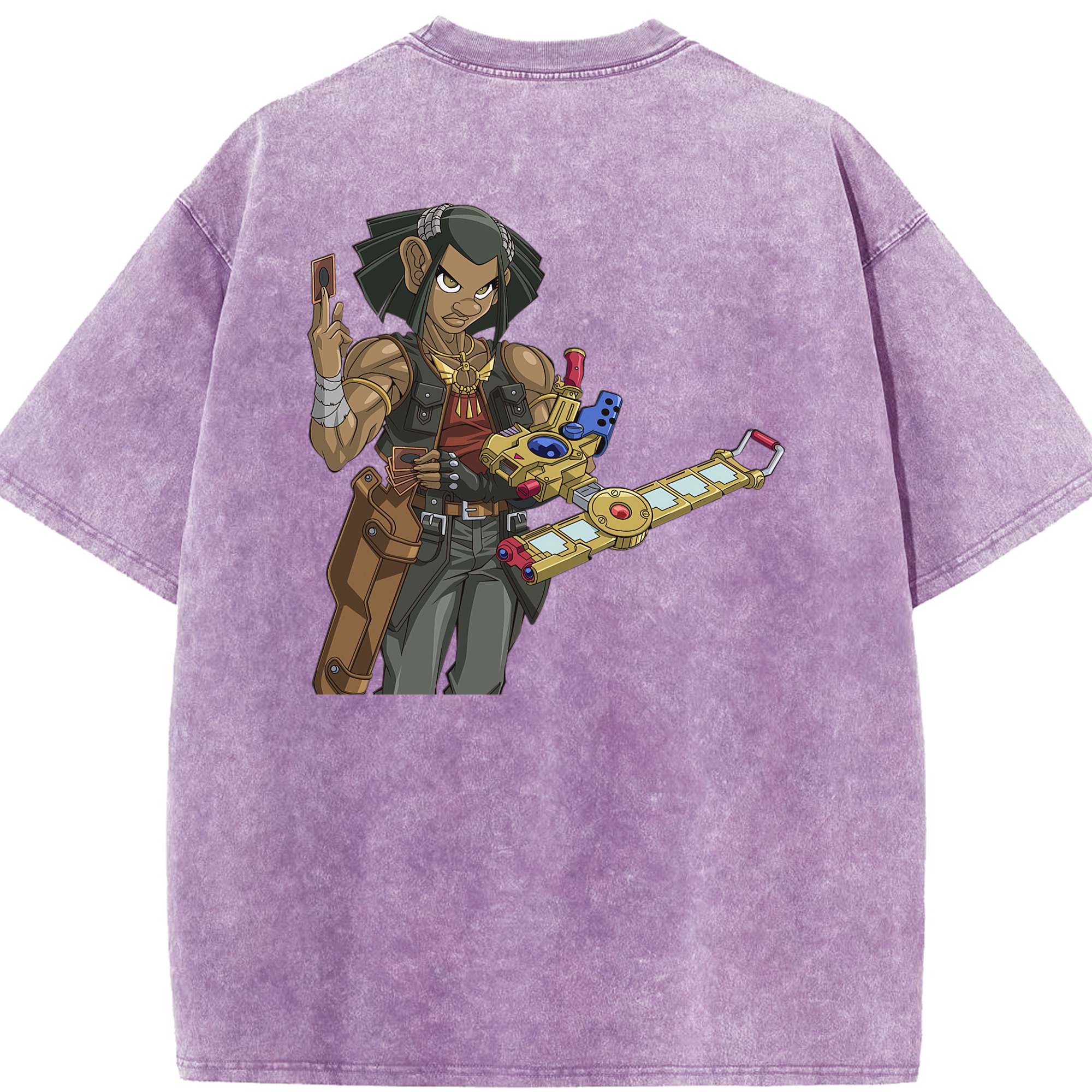 （画像用） 遊☆戯☆王 Yu-Gi-Oh! 綿100% ヴィンテージ風 半袖Tシャツ（背面プリント）