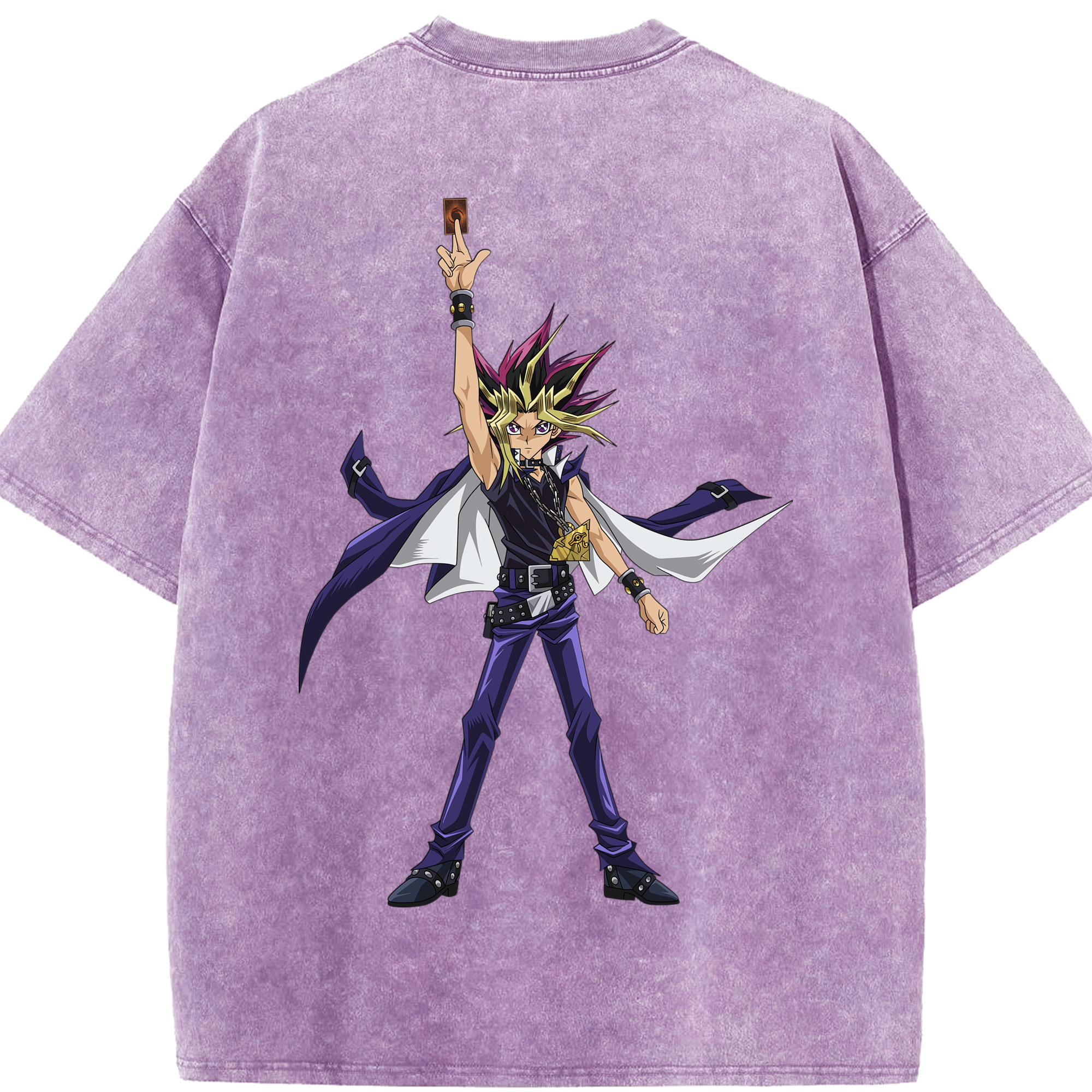 （画像用） 遊☆戯☆王 Yu-Gi-Oh! 綿100% ヴィンテージ風 半袖Tシャツ（背面プリント）