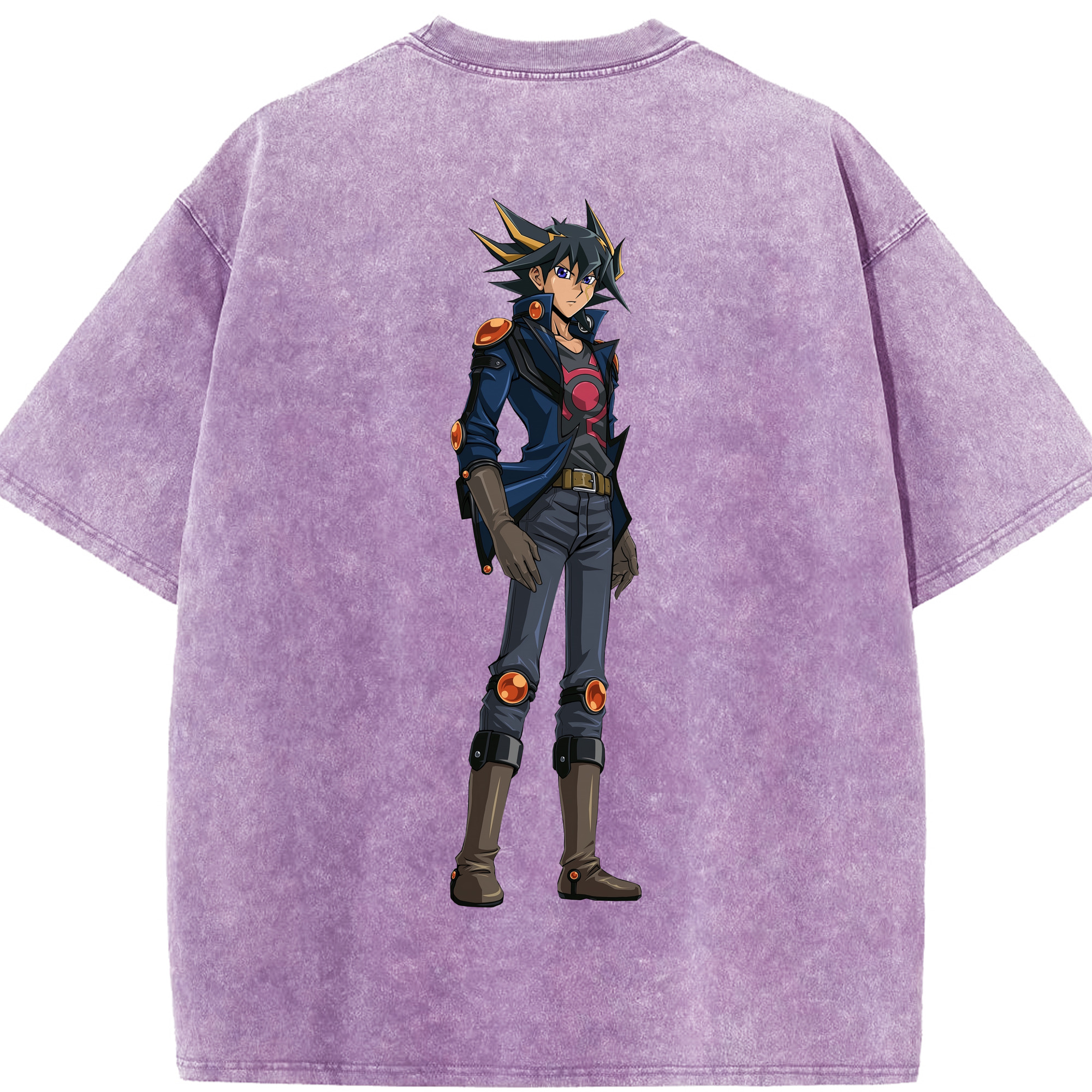 （画像用） 遊☆戯☆王 Yu-Gi-Oh! 綿100% ヴィンテージ風 半袖Tシャツ（背面プリント）