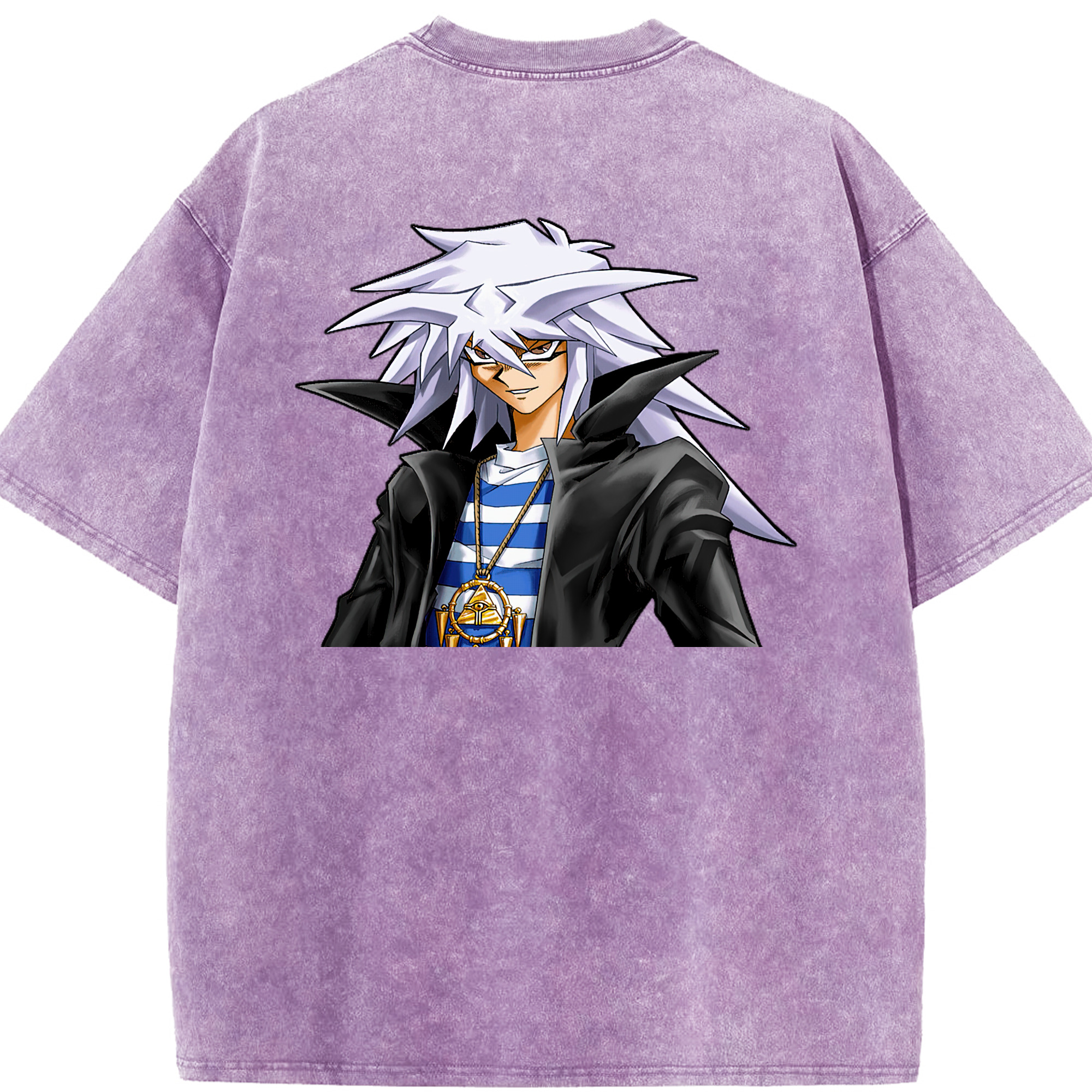 （画像用） 遊☆戯☆王 Yu-Gi-Oh! 綿100% ヴィンテージ風 半袖Tシャツ（背面プリント）