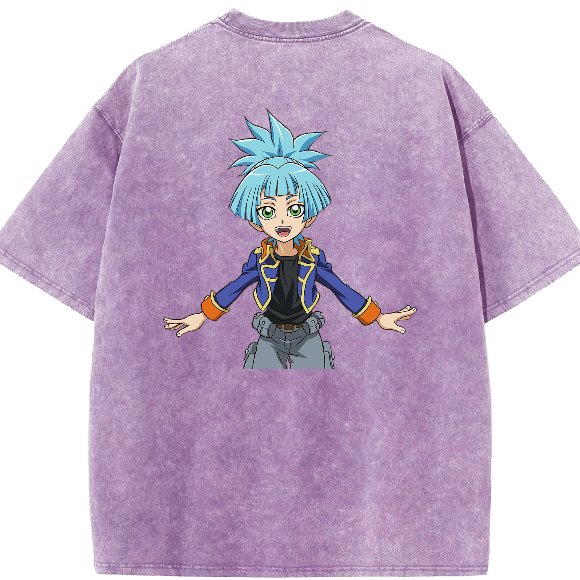 （画像用） 遊☆戯☆王 Yu-Gi-Oh! 綿100% ヴィンテージ風 半袖Tシャツ（背面プリント）