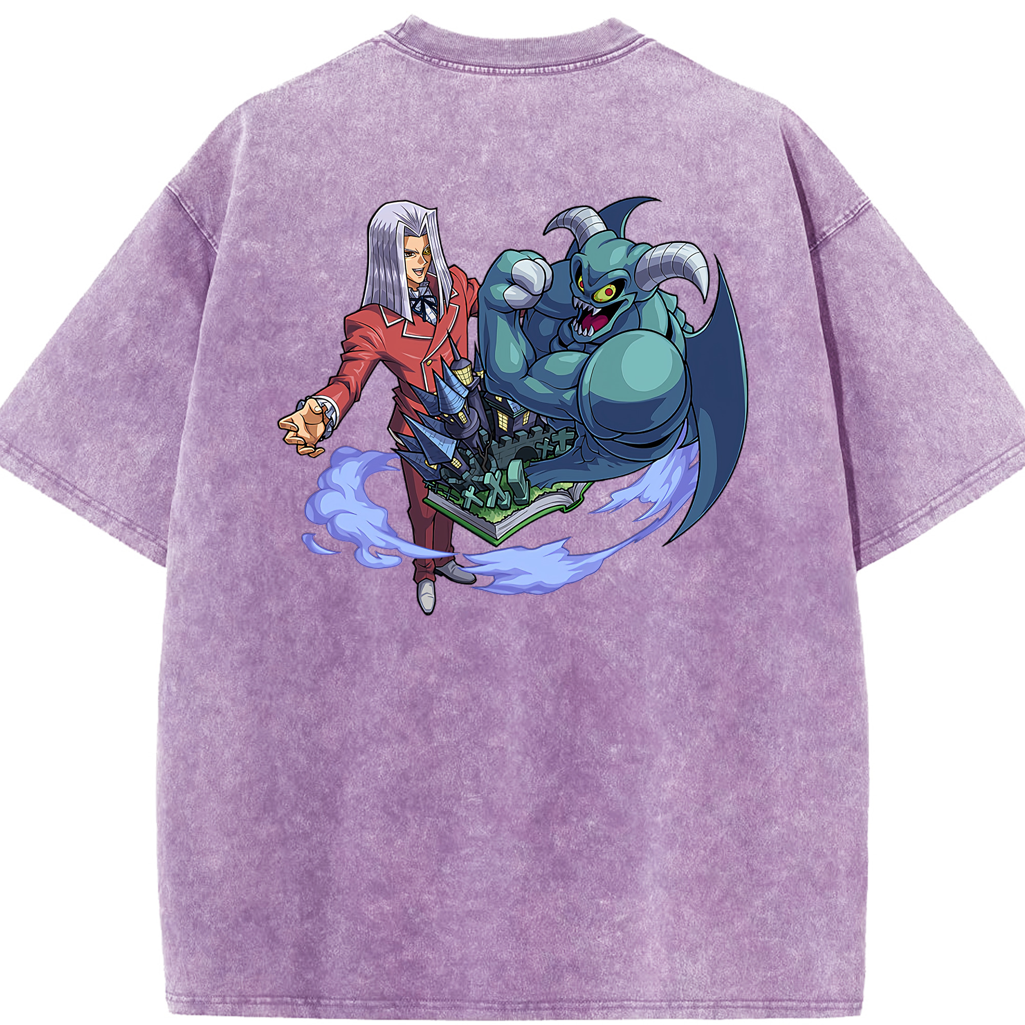 （画像用） 遊☆戯☆王 Yu-Gi-Oh! 綿100% ヴィンテージ風 半袖Tシャツ（背面プリント）