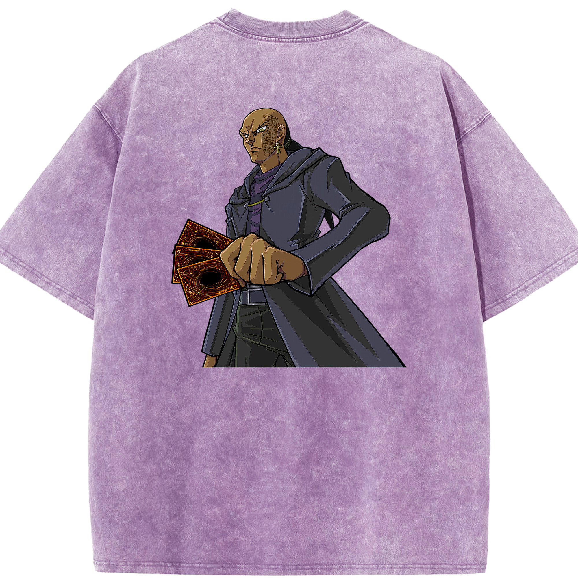 （画像用） 遊☆戯☆王 Yu-Gi-Oh! 綿100% ヴィンテージ風 半袖Tシャツ（背面プリント）