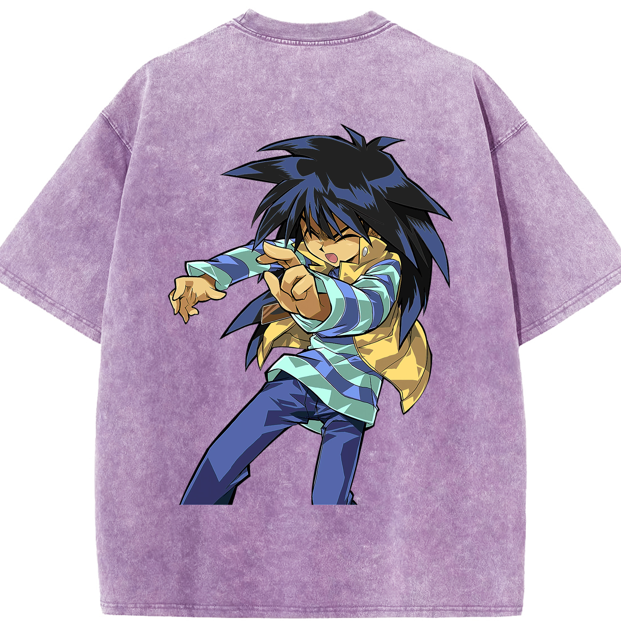 （画像用） 遊☆戯☆王 Yu-Gi-Oh! 綿100% ヴィンテージ風 半袖Tシャツ（背面プリント）