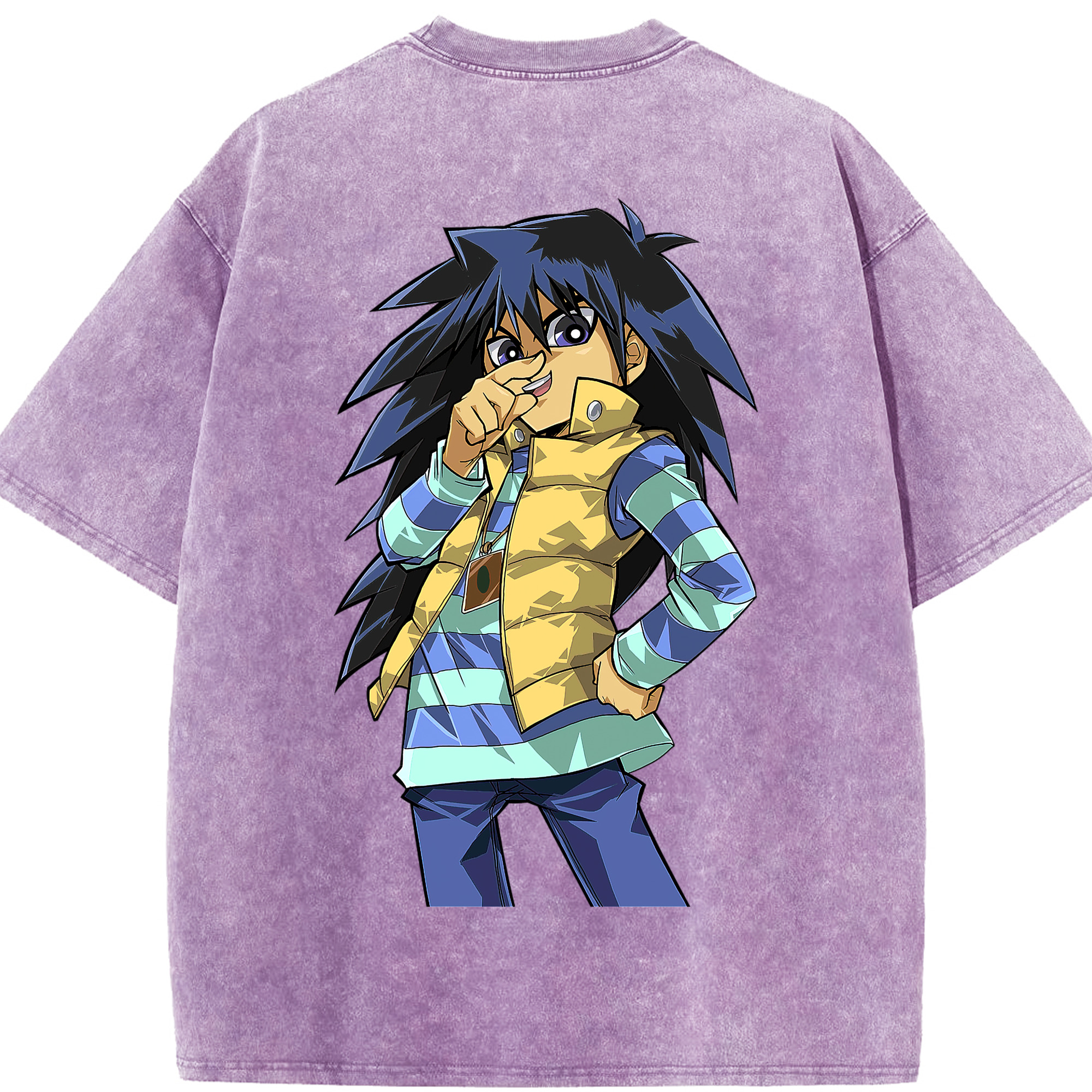 （画像用） 遊☆戯☆王 Yu-Gi-Oh! 綿100% ヴィンテージ風 半袖Tシャツ（背面プリント）