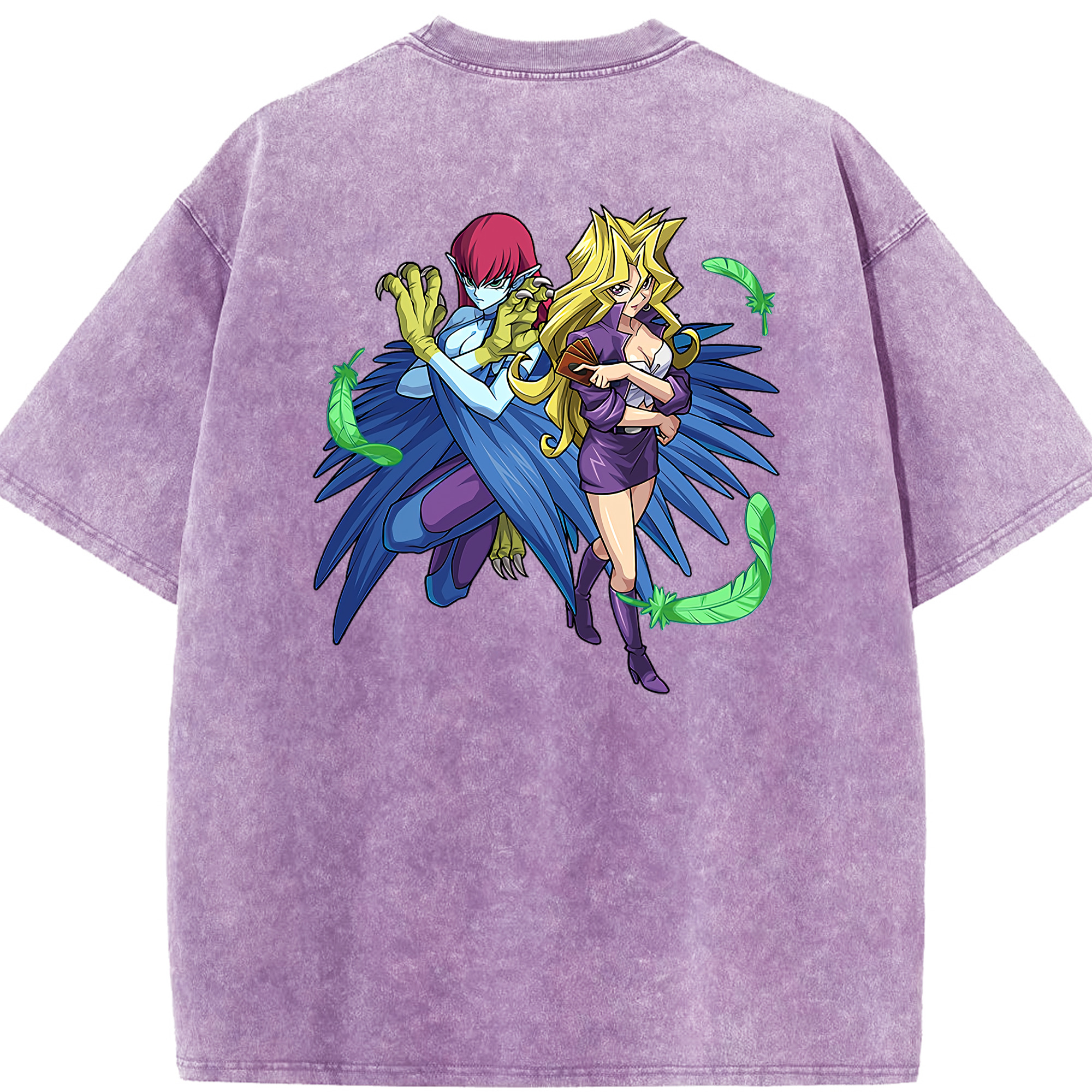 （画像用） 遊☆戯☆王 Yu-Gi-Oh! 綿100% ヴィンテージ風 半袖Tシャツ（背面プリント）
