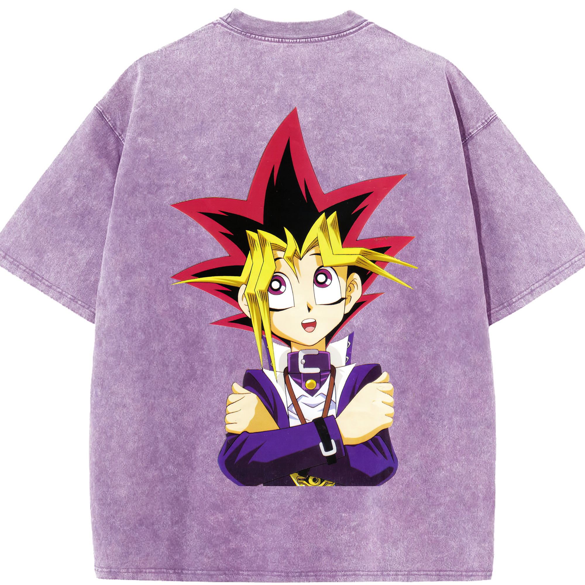 （画像用） 遊☆戯☆王 Yu-Gi-Oh! 綿100% ヴィンテージ風 半袖Tシャツ（背面プリント）