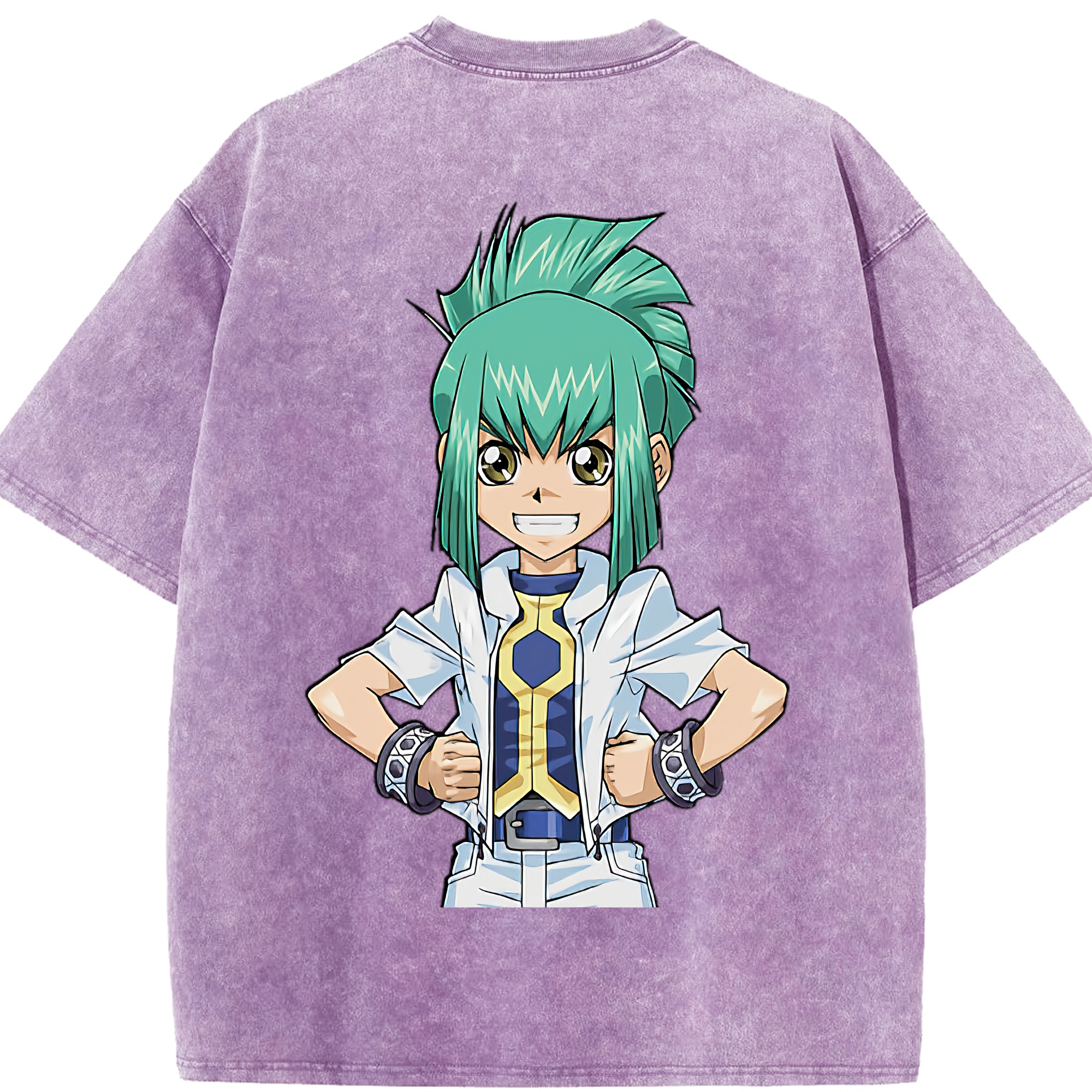 （画像用） 遊☆戯☆王 Yu-Gi-Oh! 綿100% ヴィンテージ風 半袖Tシャツ（背面プリント）