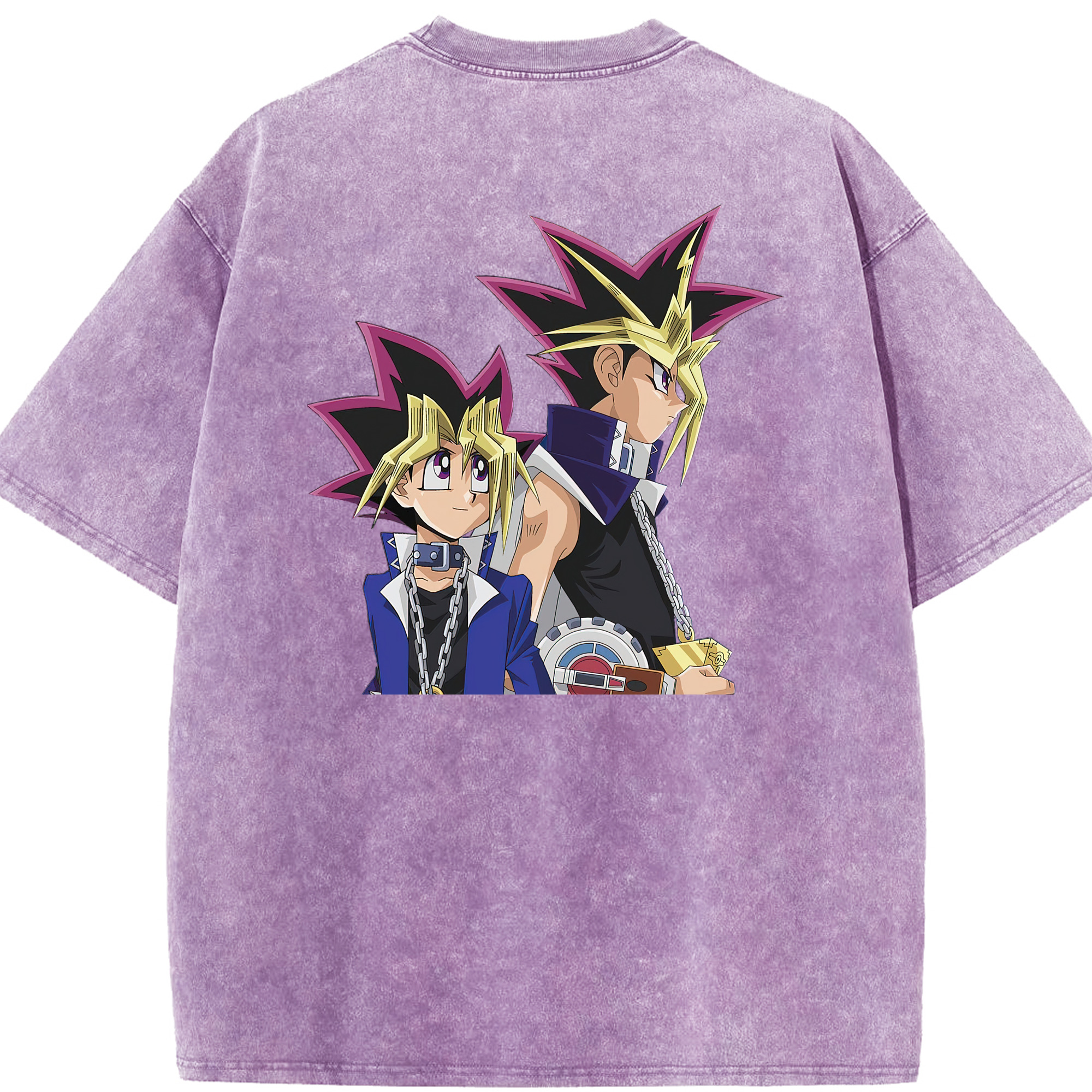 （画像用） 遊☆戯☆王 Yu-Gi-Oh! 綿100% ヴィンテージ風 半袖Tシャツ（背面プリント）