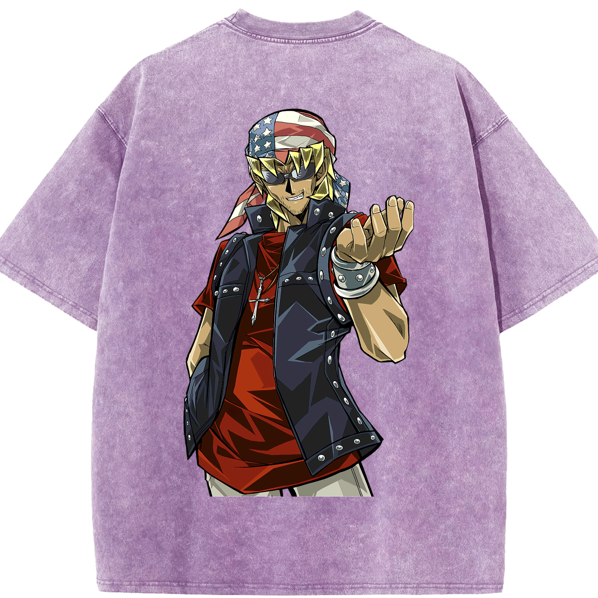 （画像用） 遊☆戯☆王 Yu-Gi-Oh! 綿100% ヴィンテージ風 半袖Tシャツ（背面プリント）