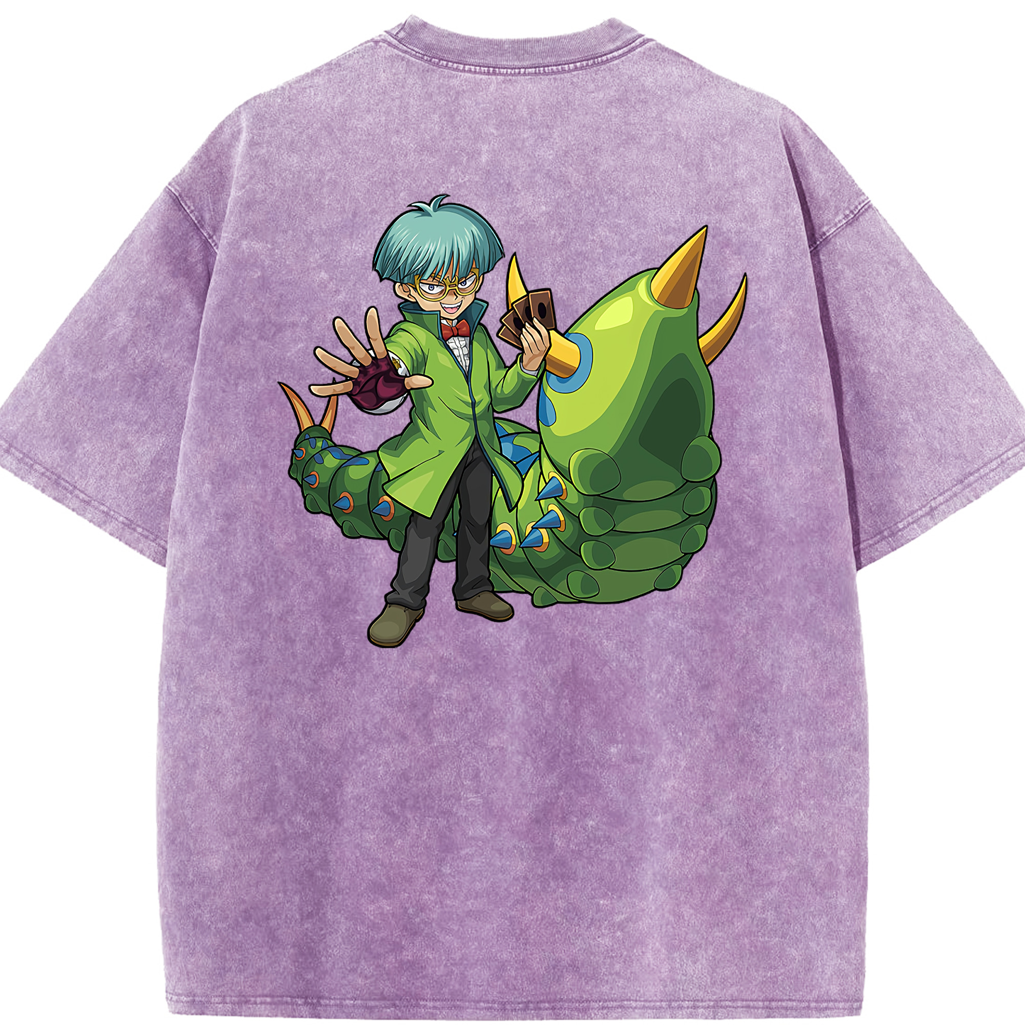 （画像用） 遊☆戯☆王 Yu-Gi-Oh! 綿100% ヴィンテージ風 半袖Tシャツ（背面プリント）
