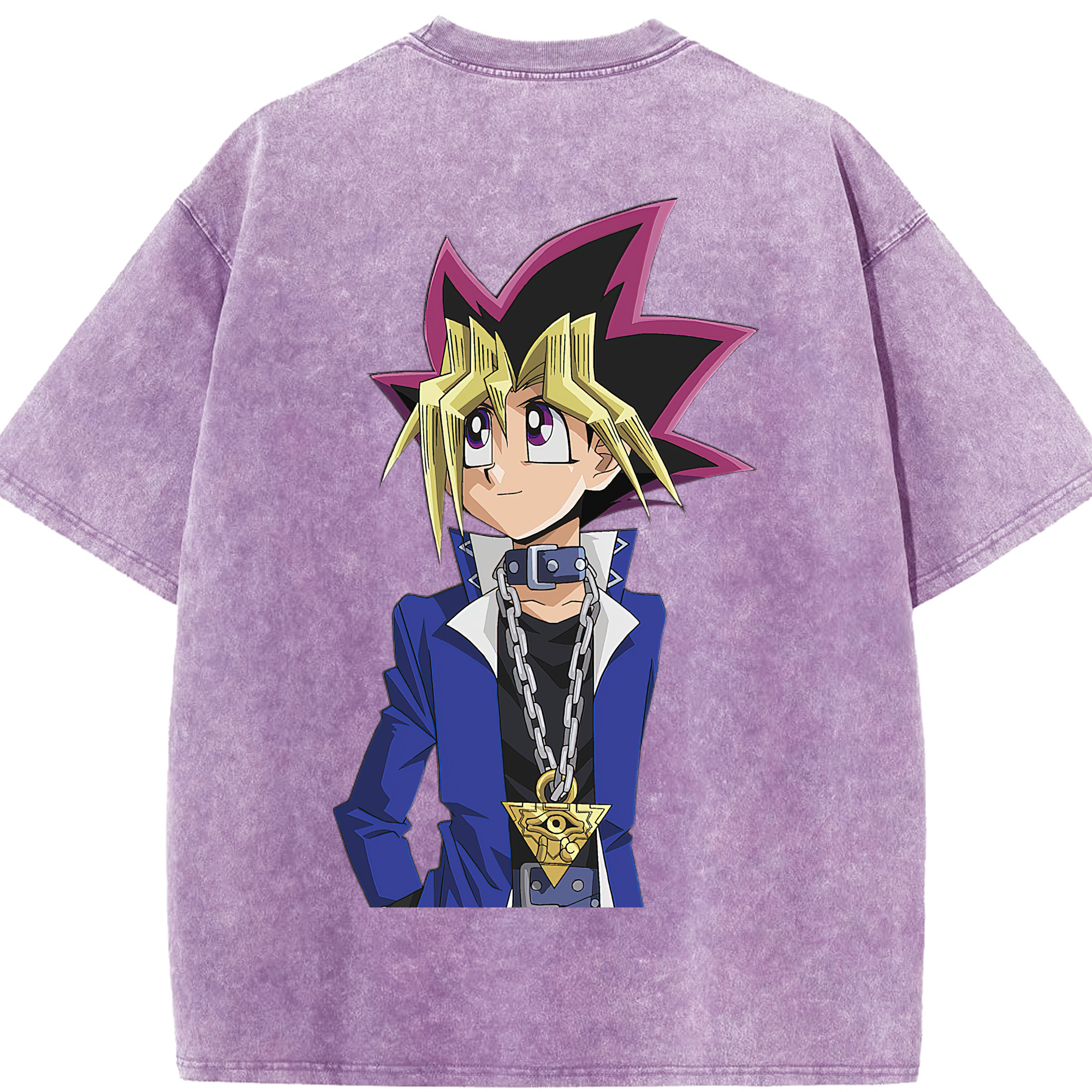 （画像用） 遊☆戯☆王 Yu-Gi-Oh! 綿100% ヴィンテージ風 半袖Tシャツ（背面プリント）