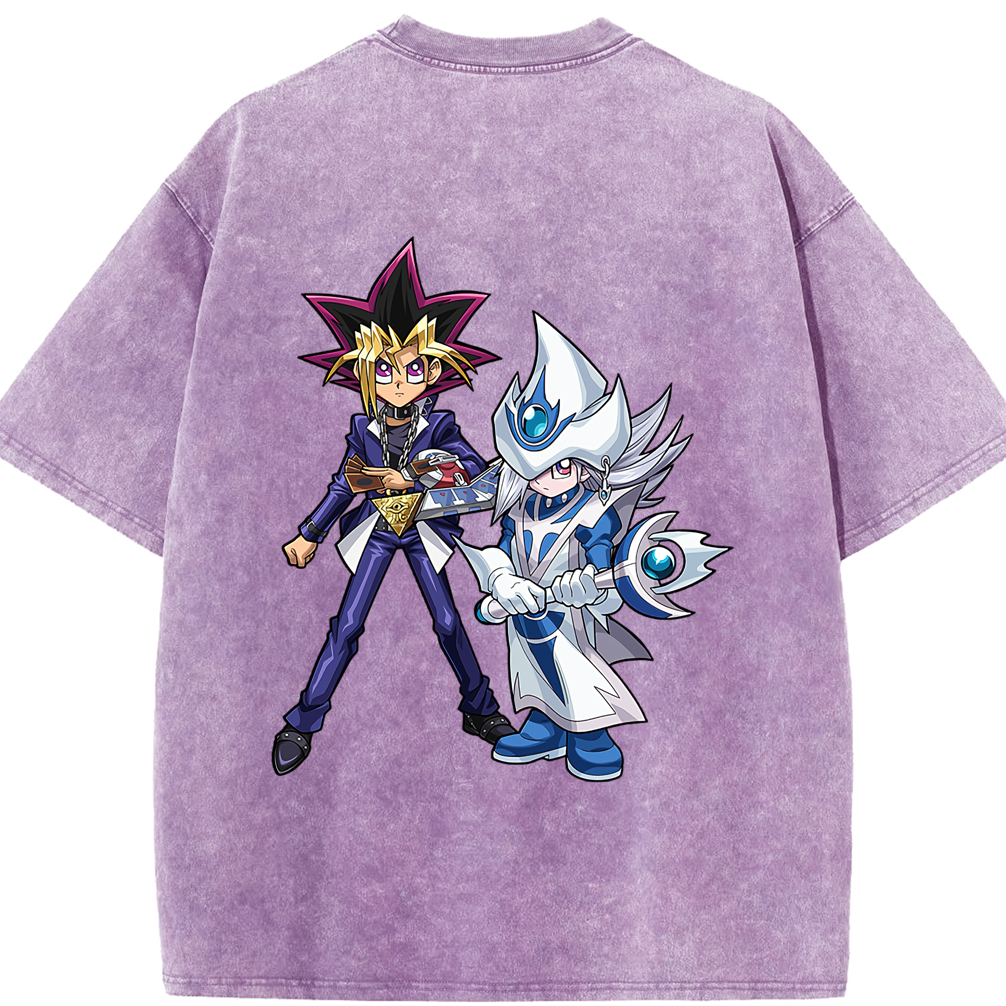 （画像用） 遊☆戯☆王 Yu-Gi-Oh! 綿100% ヴィンテージ風 半袖Tシャツ（背面プリント）