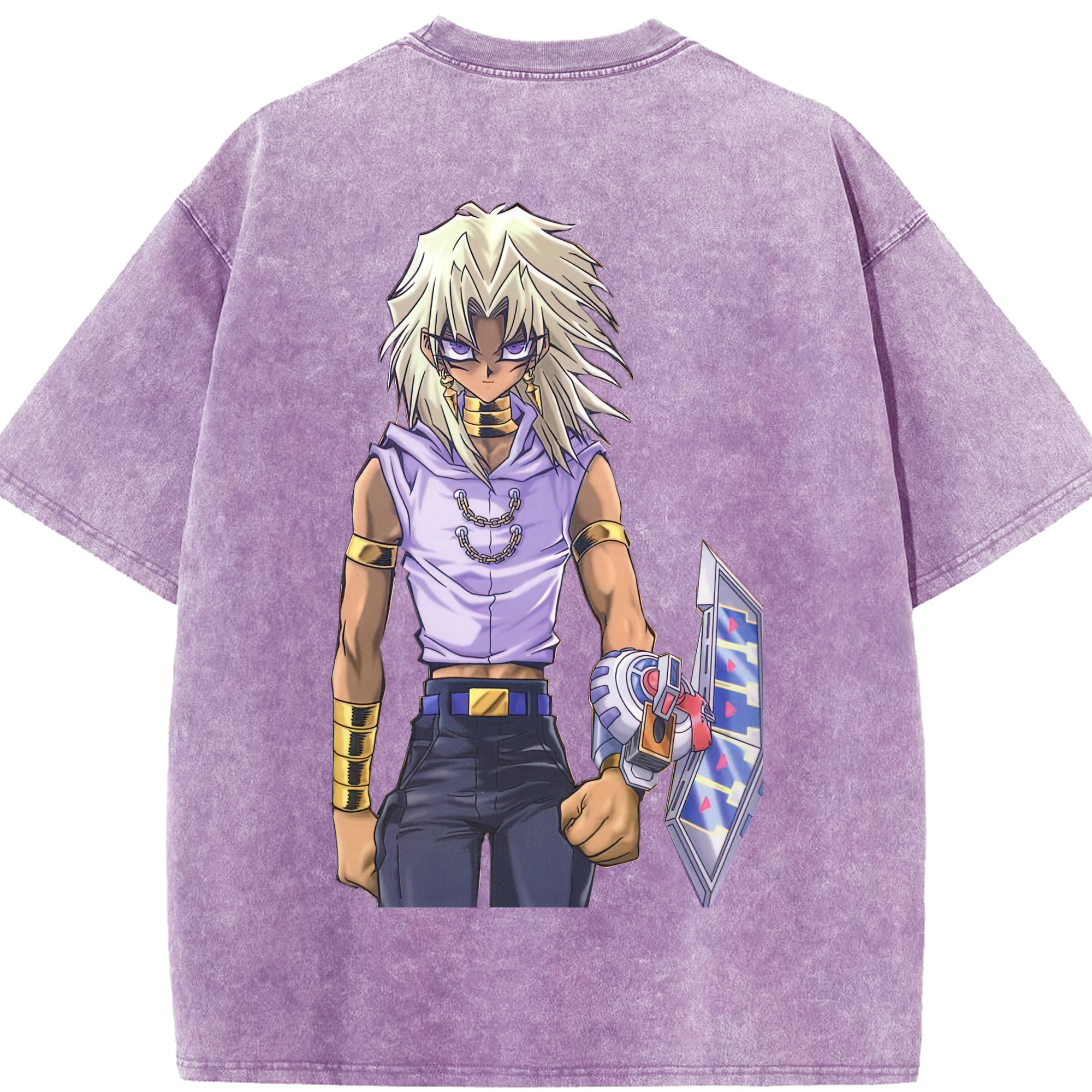 （画像用） 遊☆戯☆王 Yu-Gi-Oh! 綿100% ヴィンテージ風 半袖Tシャツ（背面プリント）