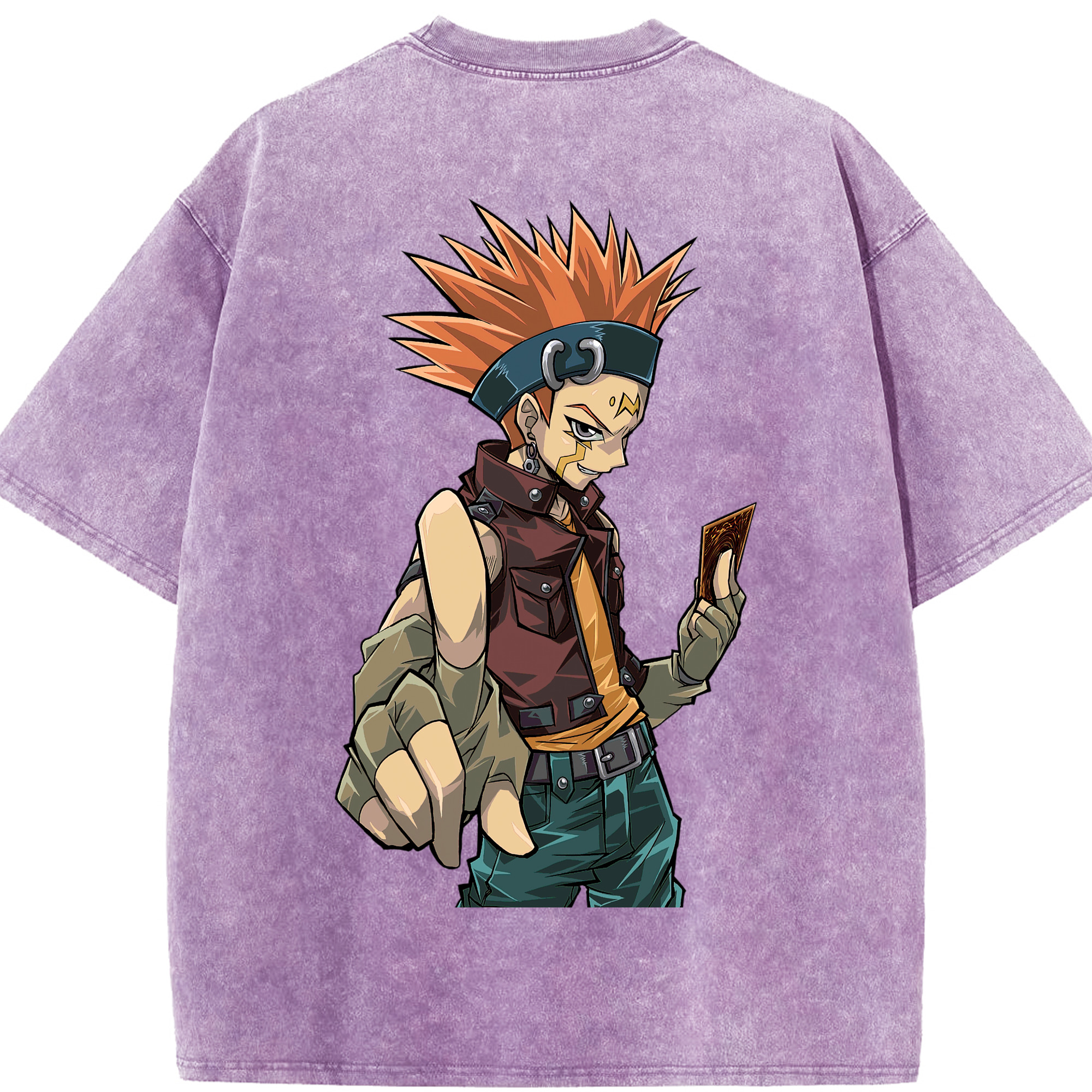 （画像用） 遊☆戯☆王 Yu-Gi-Oh! 綿100% ヴィンテージ風 半袖Tシャツ（背面プリント）