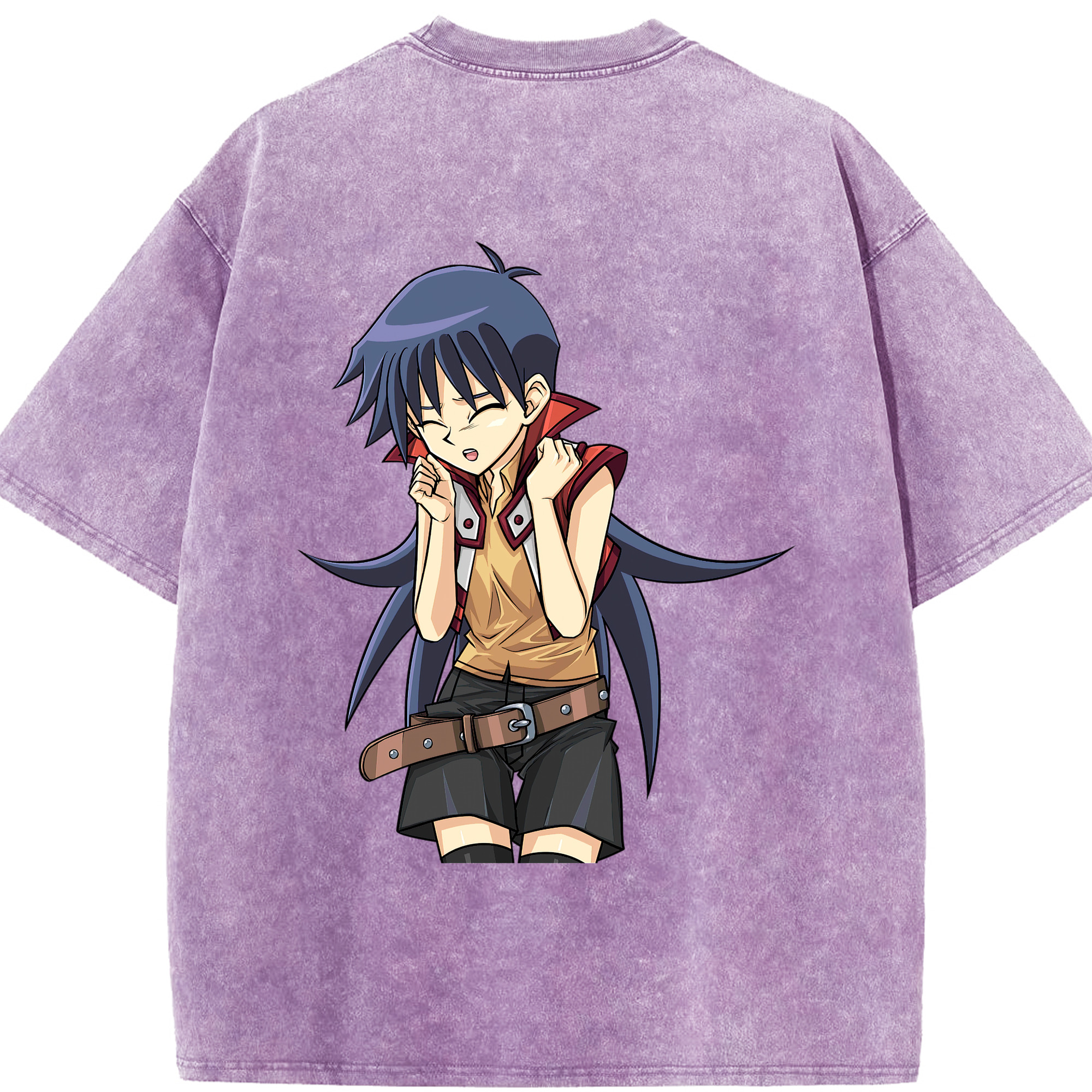 （画像用） 遊☆戯☆王 Yu-Gi-Oh! 綿100% ヴィンテージ風 半袖Tシャツ（背面プリント）