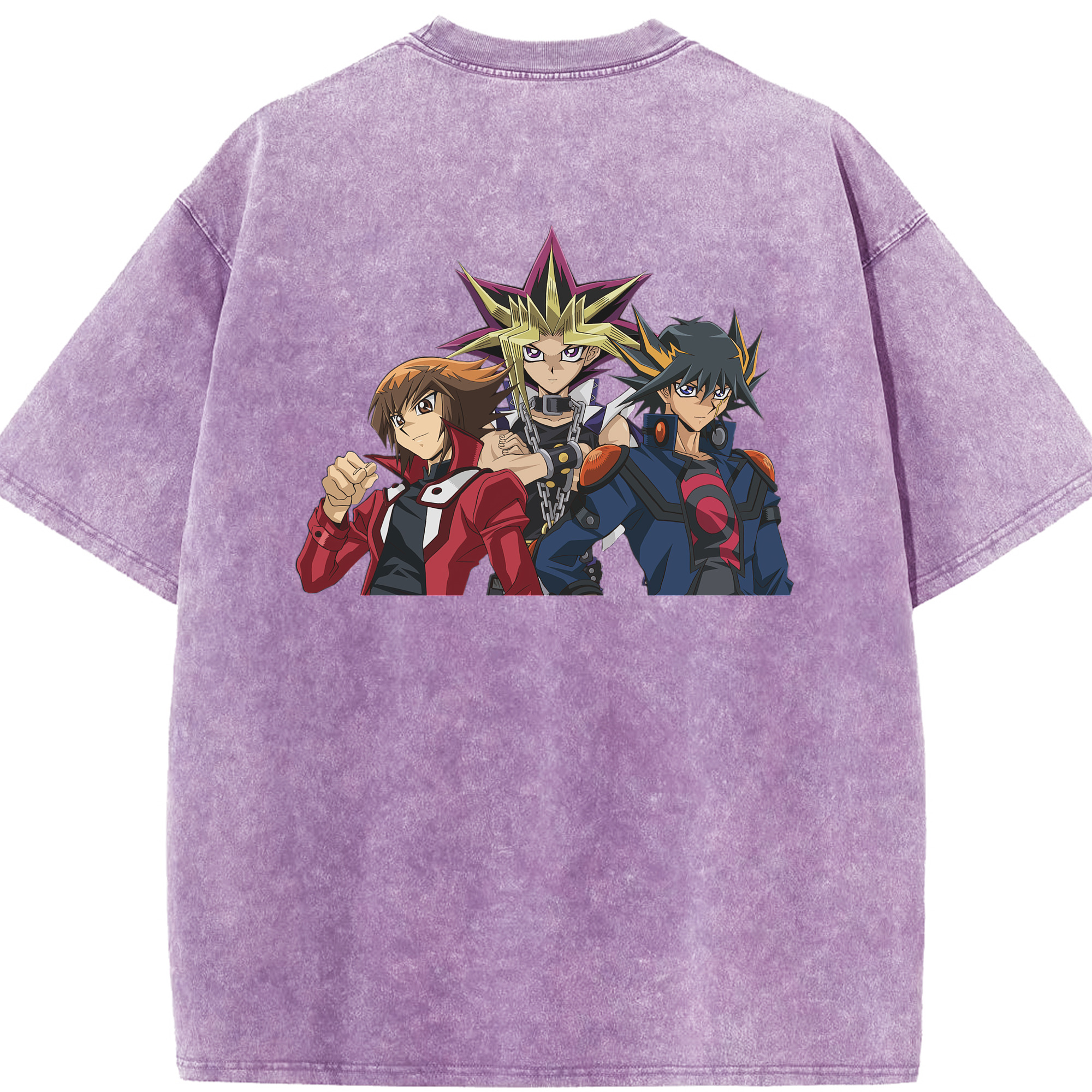 （画像用） 遊☆戯☆王 Yu-Gi-Oh! 綿100% ヴィンテージ風 半袖Tシャツ（背面プリント）