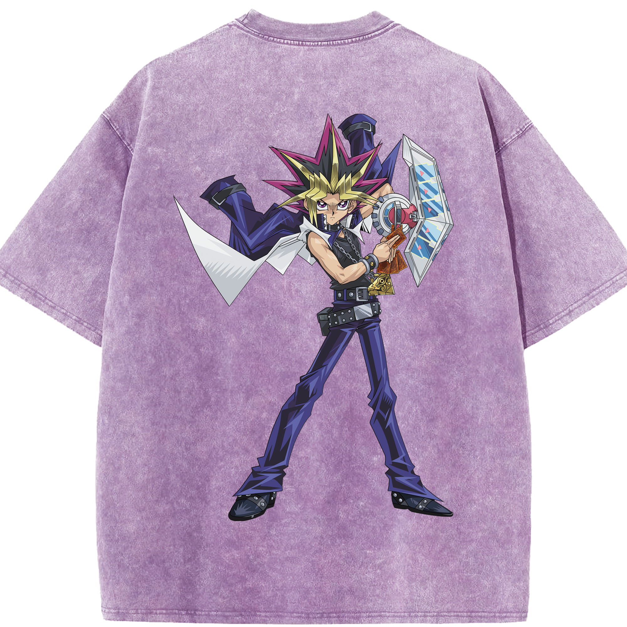 （画像用） 遊☆戯☆王 Yu-Gi-Oh! 綿100% ヴィンテージ風 半袖Tシャツ（背面プリント）