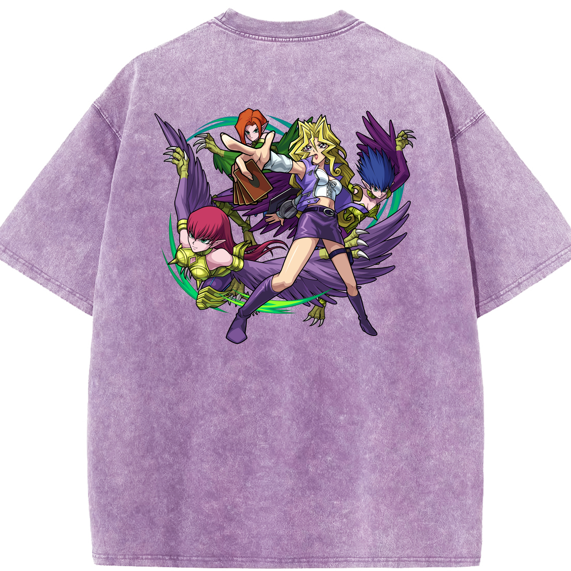 （画像用） 遊☆戯☆王 Yu-Gi-Oh! 綿100% ヴィンテージ風 半袖Tシャツ（背面プリント）