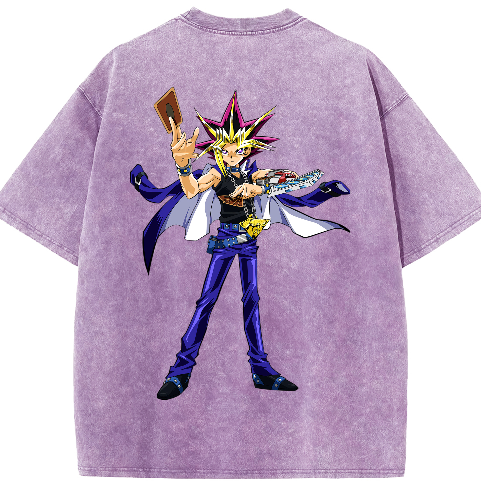 （画像用） 遊☆戯☆王 Yu-Gi-Oh! 綿100% ヴィンテージ風 半袖Tシャツ（背面プリント）