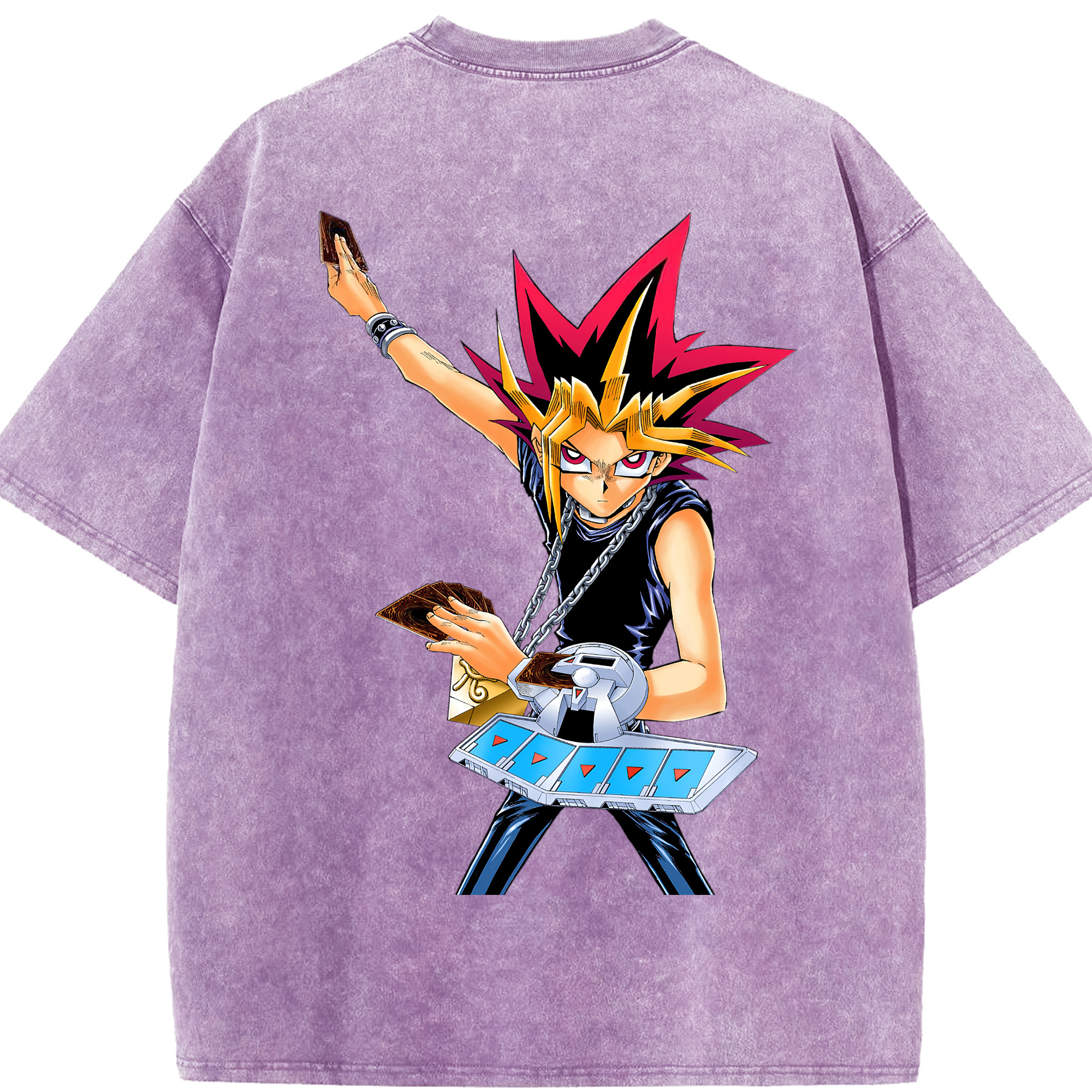 （画像用） 遊☆戯☆王 Yu-Gi-Oh! 綿100% ヴィンテージ風 半袖Tシャツ（背面プリント）