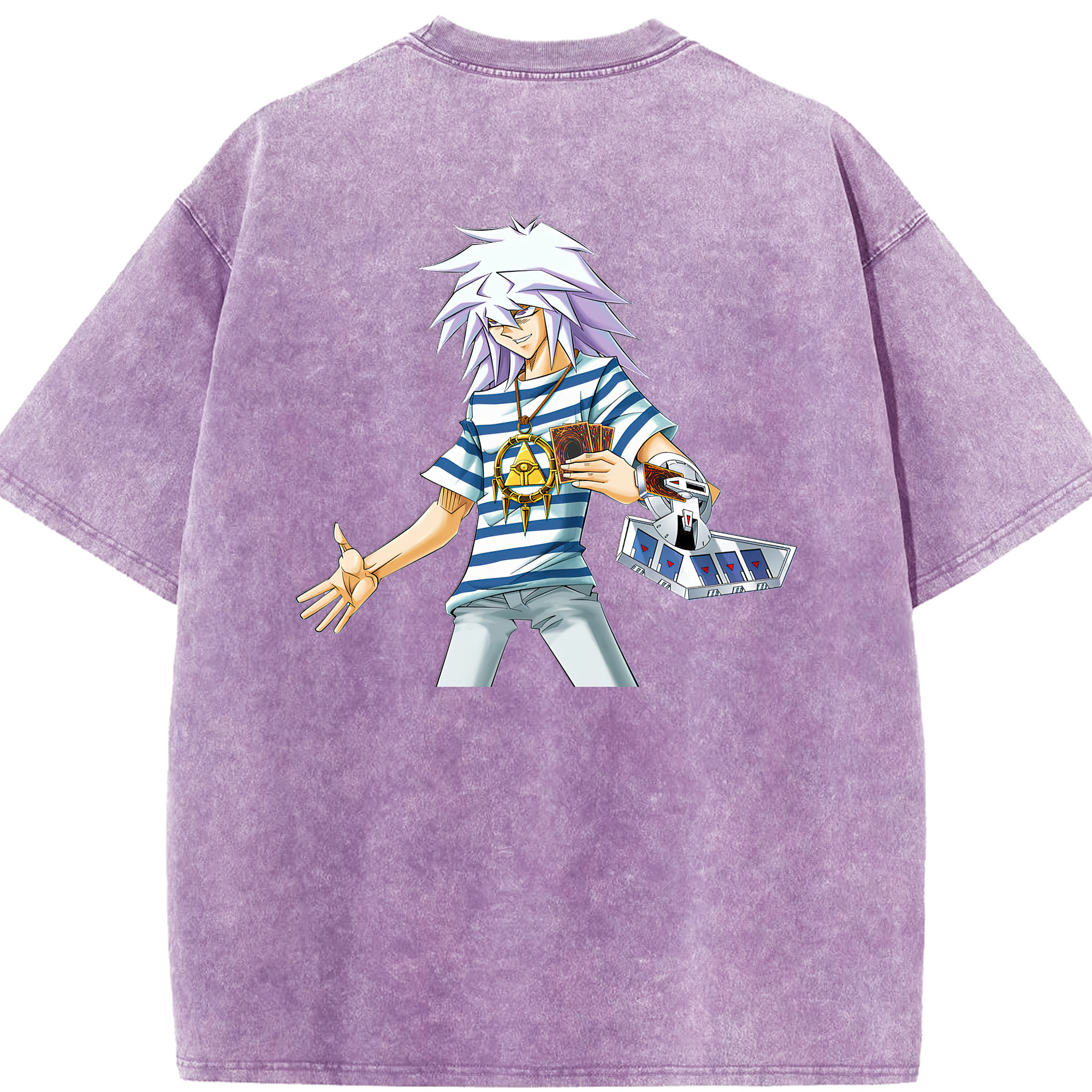 （画像用） 遊☆戯☆王 Yu-Gi-Oh! 綿100% ヴィンテージ風 半袖Tシャツ（背面プリント）