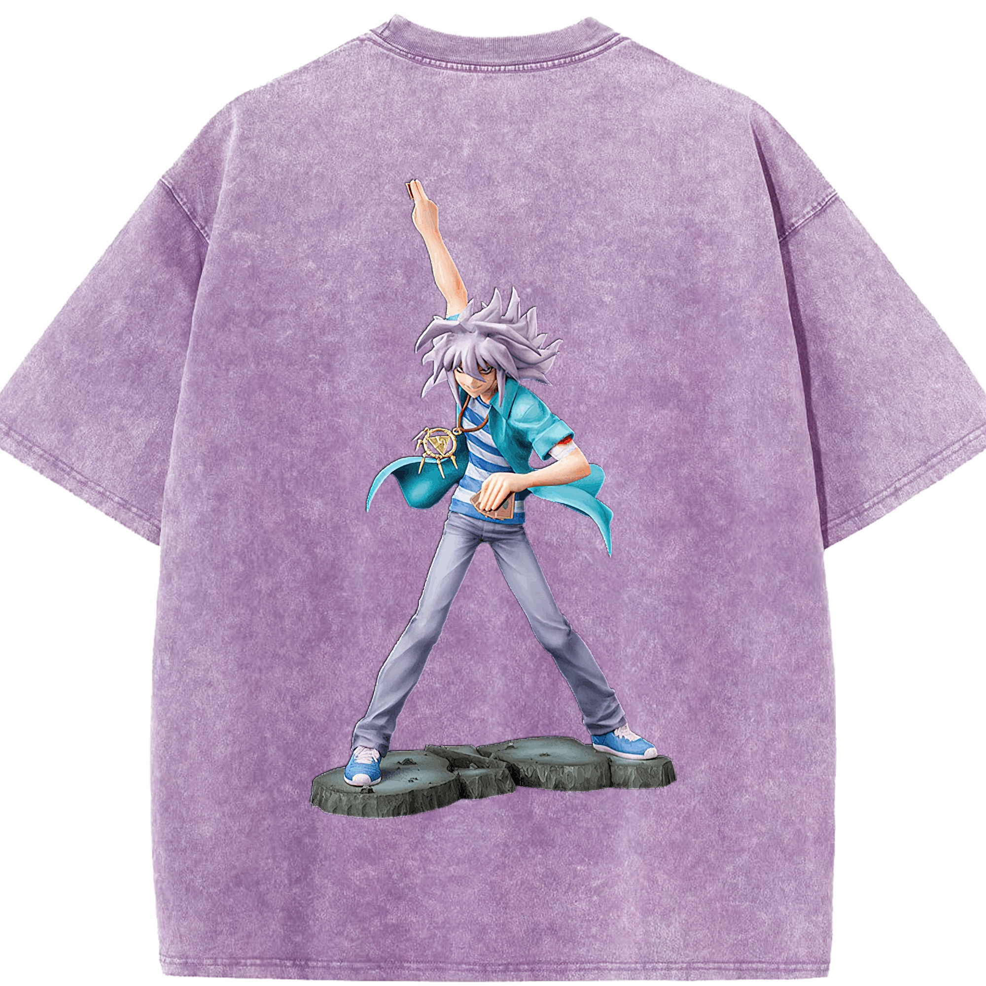 （画像用） 遊☆戯☆王 Yu-Gi-Oh! 綿100% ヴィンテージ風 半袖Tシャツ（背面プリント）