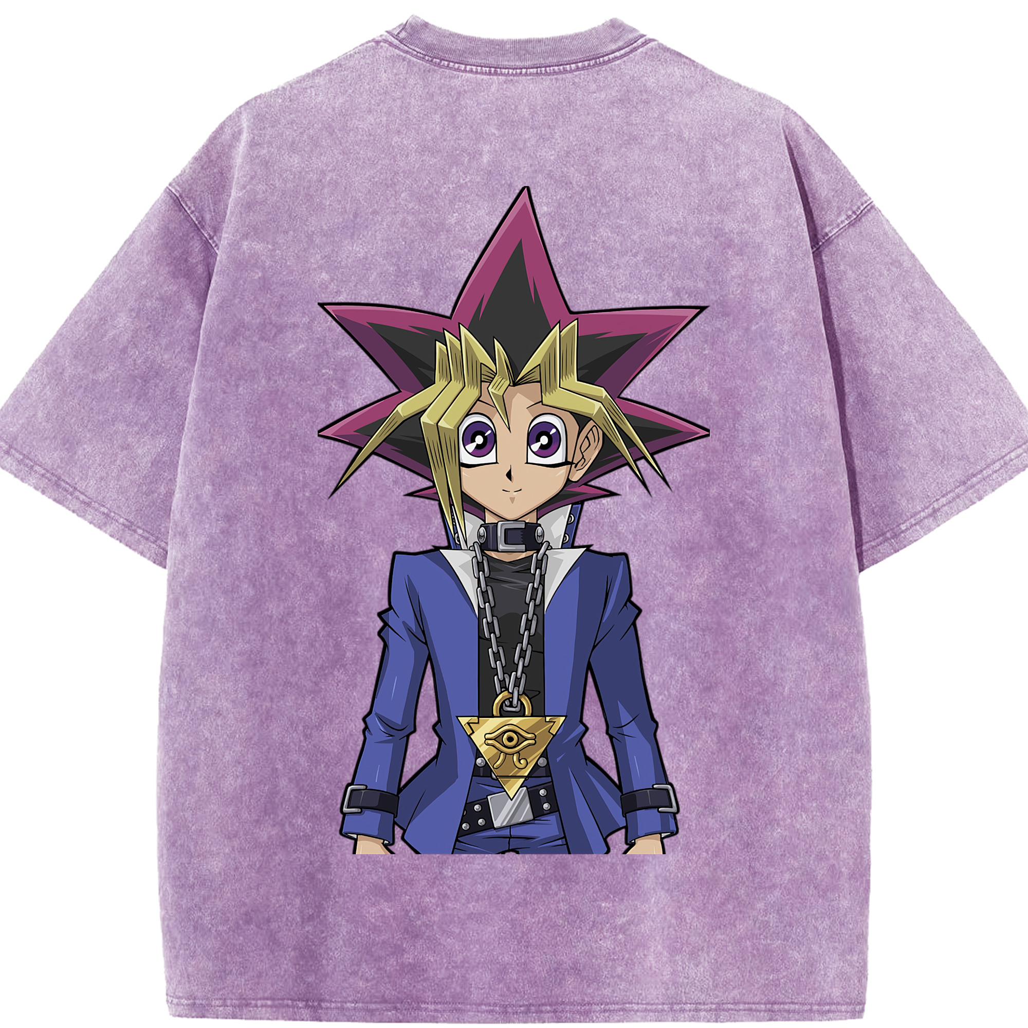 （画像用） 遊☆戯☆王 Yu-Gi-Oh! 綿100% ヴィンテージ風 半袖Tシャツ（背面プリント）