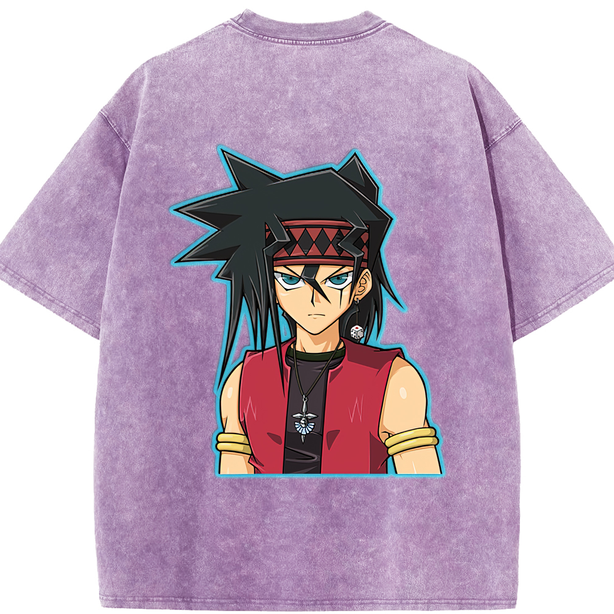 （画像用） 遊☆戯☆王 Yu-Gi-Oh! 綿100% ヴィンテージ風 半袖Tシャツ（背面プリント）