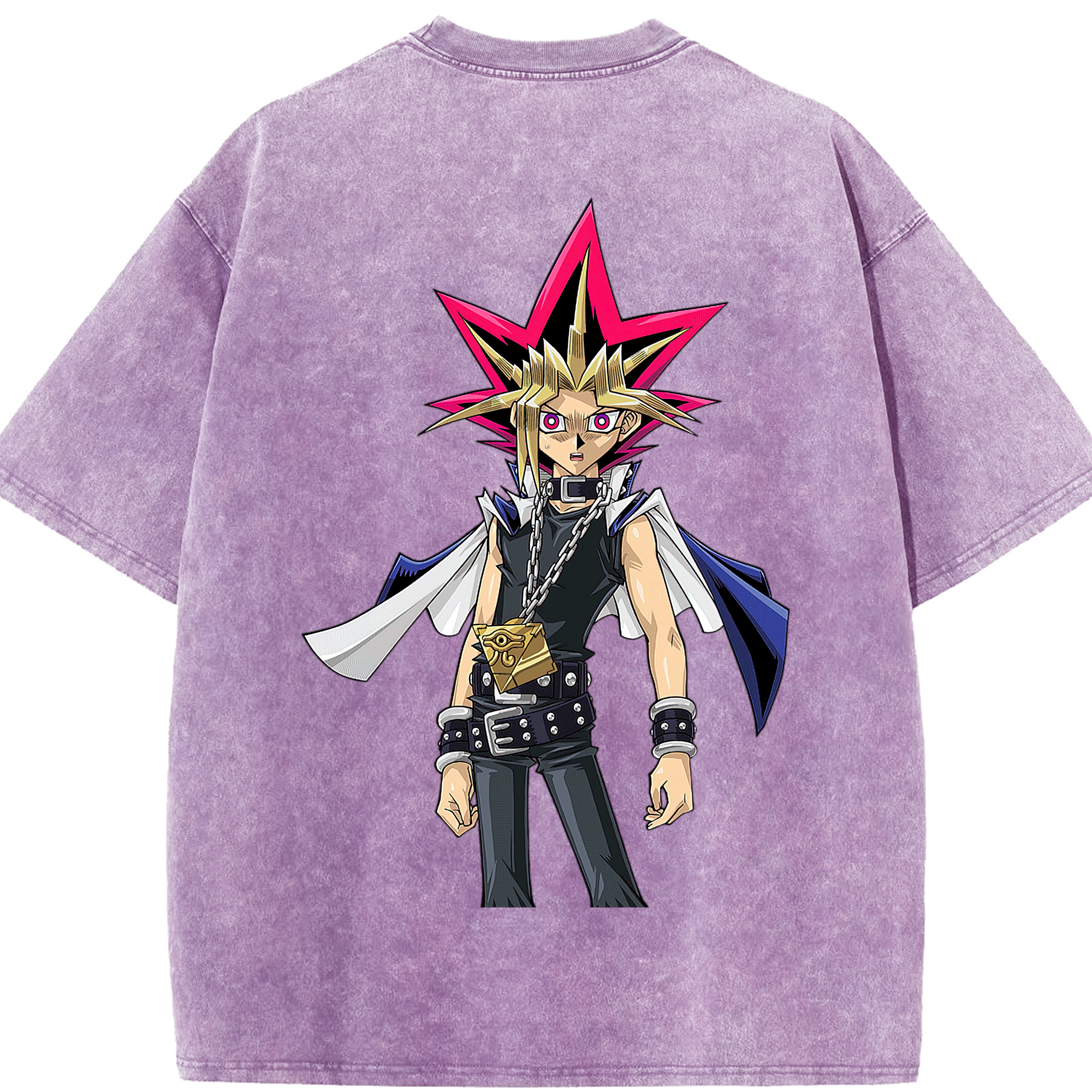 （画像用） 遊☆戯☆王 Yu-Gi-Oh! 綿100% ヴィンテージ風 半袖Tシャツ（背面プリント）