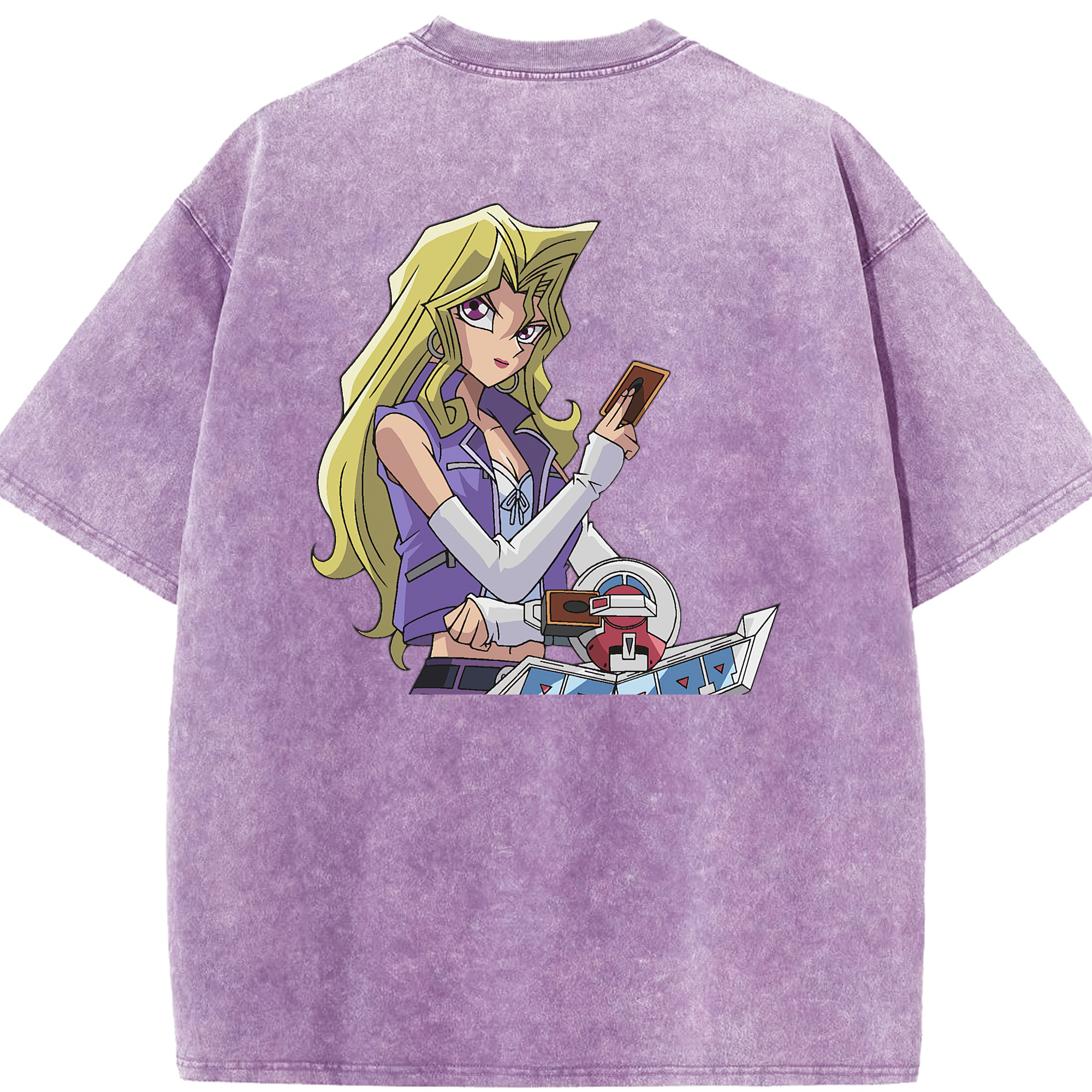 （画像用） 遊☆戯☆王 Yu-Gi-Oh! 綿100% ヴィンテージ風 半袖Tシャツ（背面プリント）