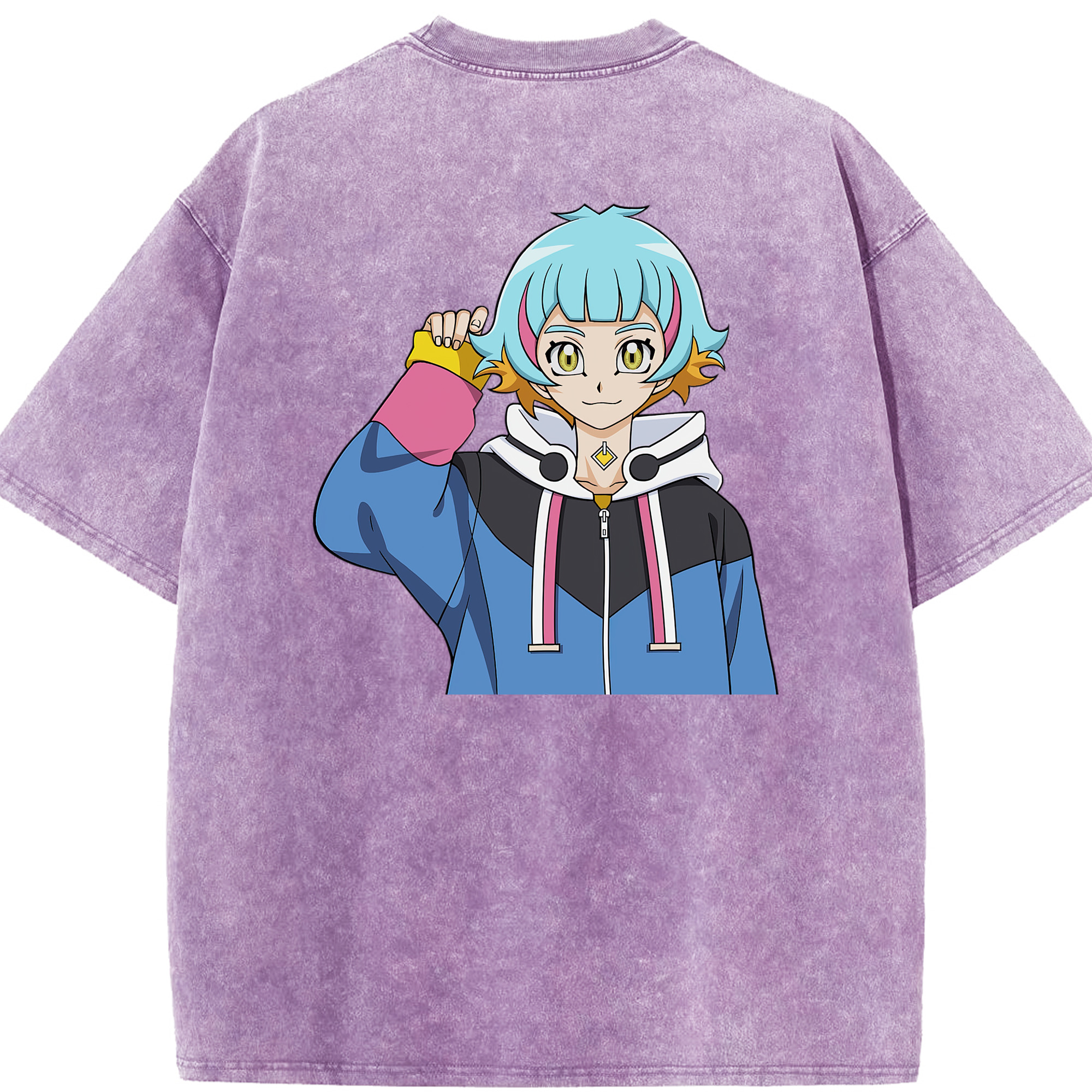（画像用） 遊☆戯☆王 Yu-Gi-Oh! 綿100% ヴィンテージ風 半袖Tシャツ（背面プリント）