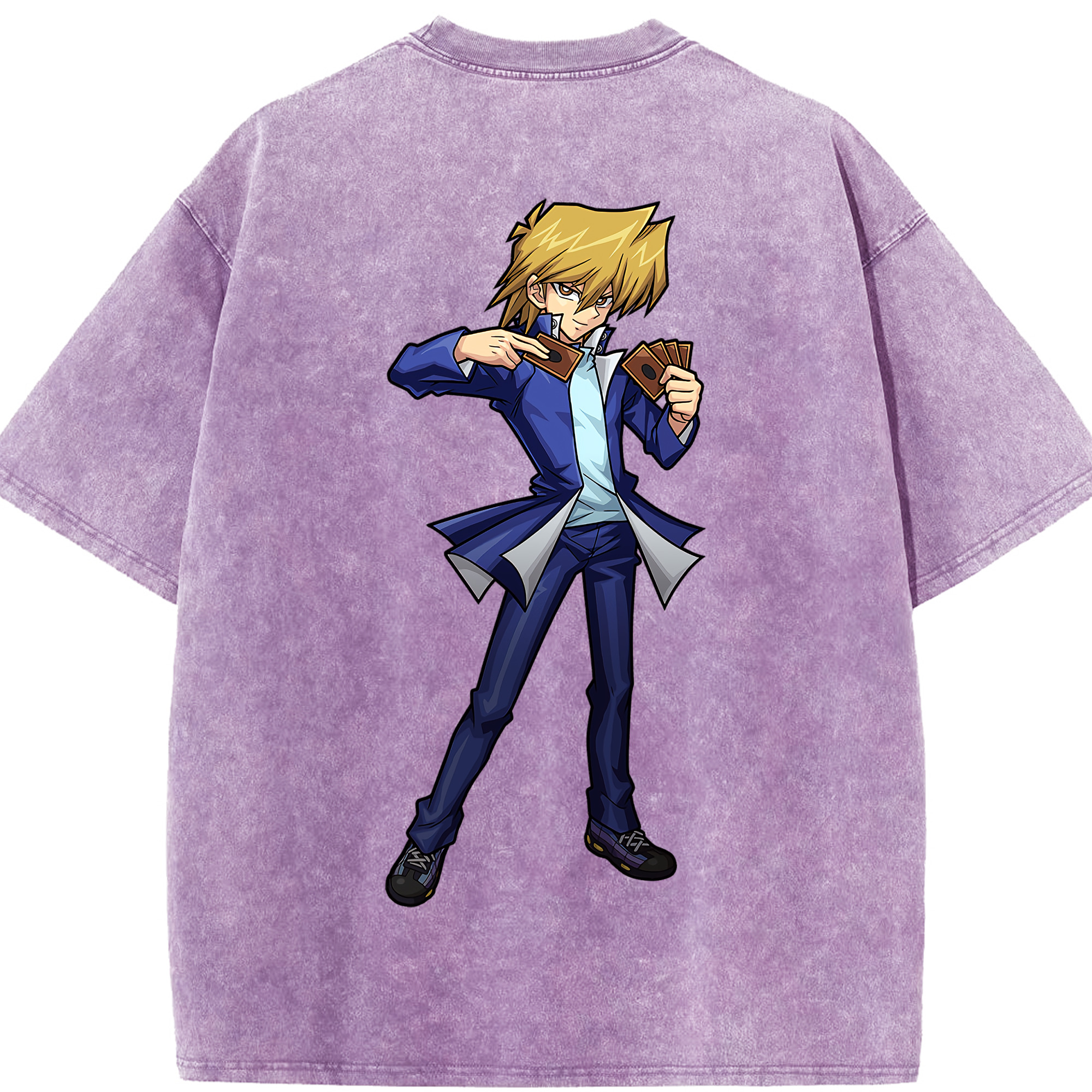 （画像用） 遊☆戯☆王 Yu-Gi-Oh! 綿100% ヴィンテージ風 半袖Tシャツ（背面プリント）