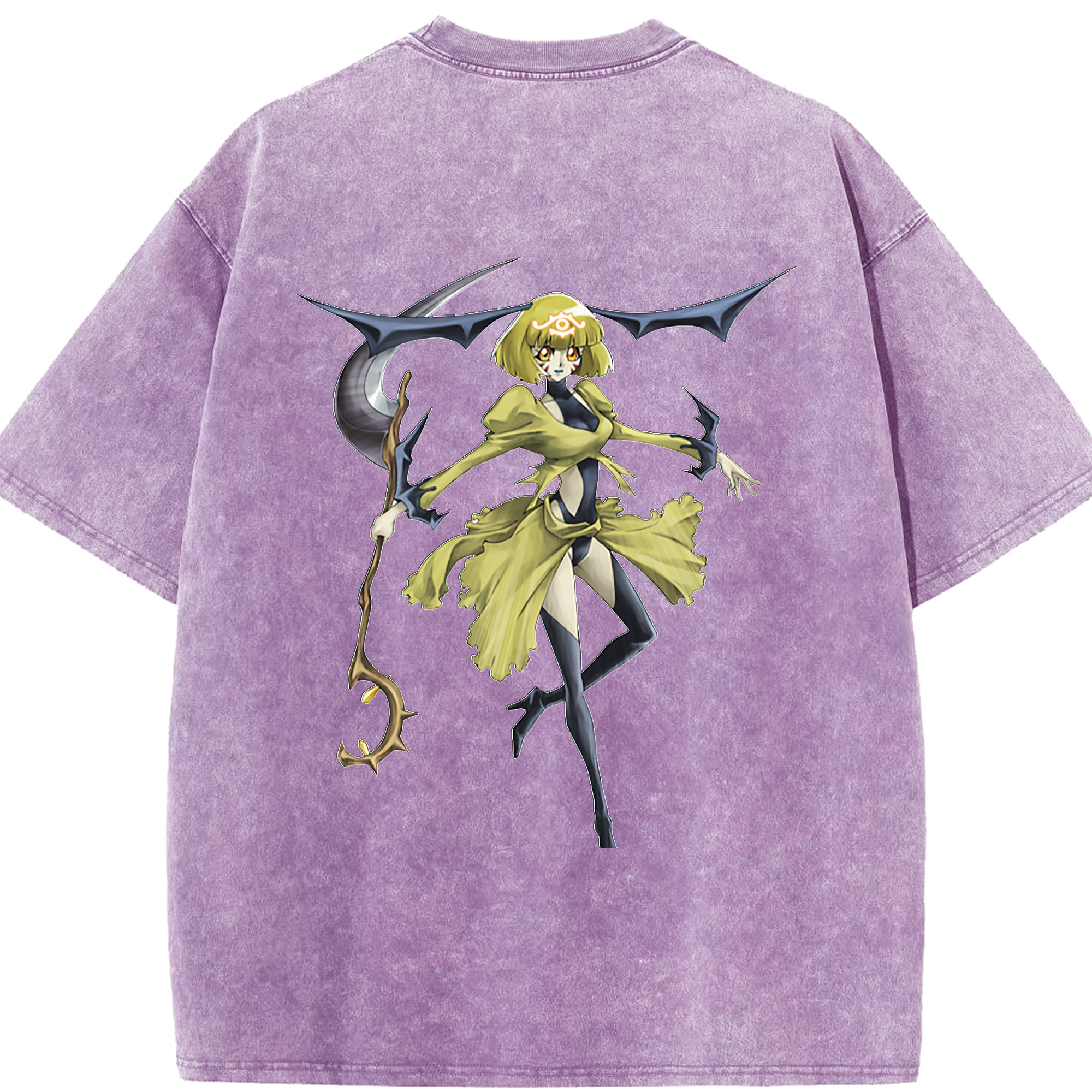 （画像用） 遊☆戯☆王 Yu-Gi-Oh! 綿100% ヴィンテージ風 半袖Tシャツ（背面プリント）