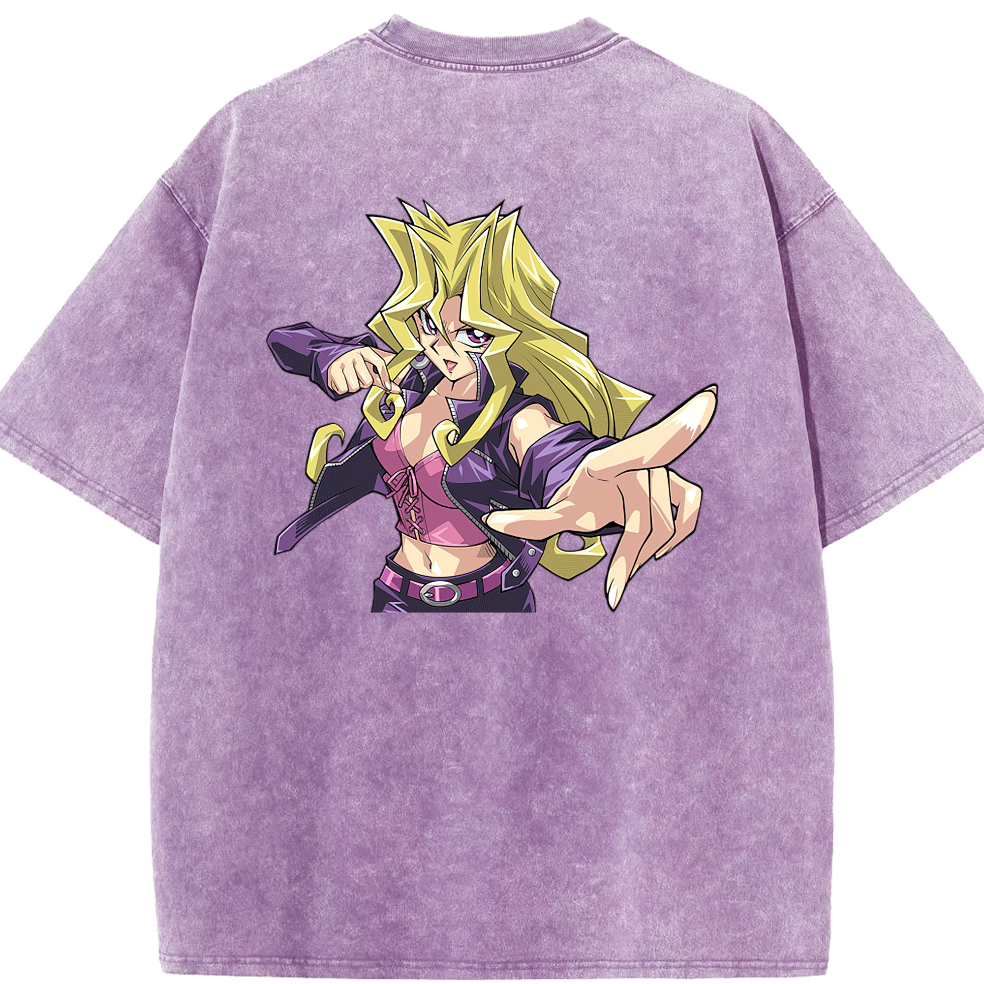 （画像用） 遊☆戯☆王 Yu-Gi-Oh! 綿100% ヴィンテージ風 半袖Tシャツ（背面プリント）