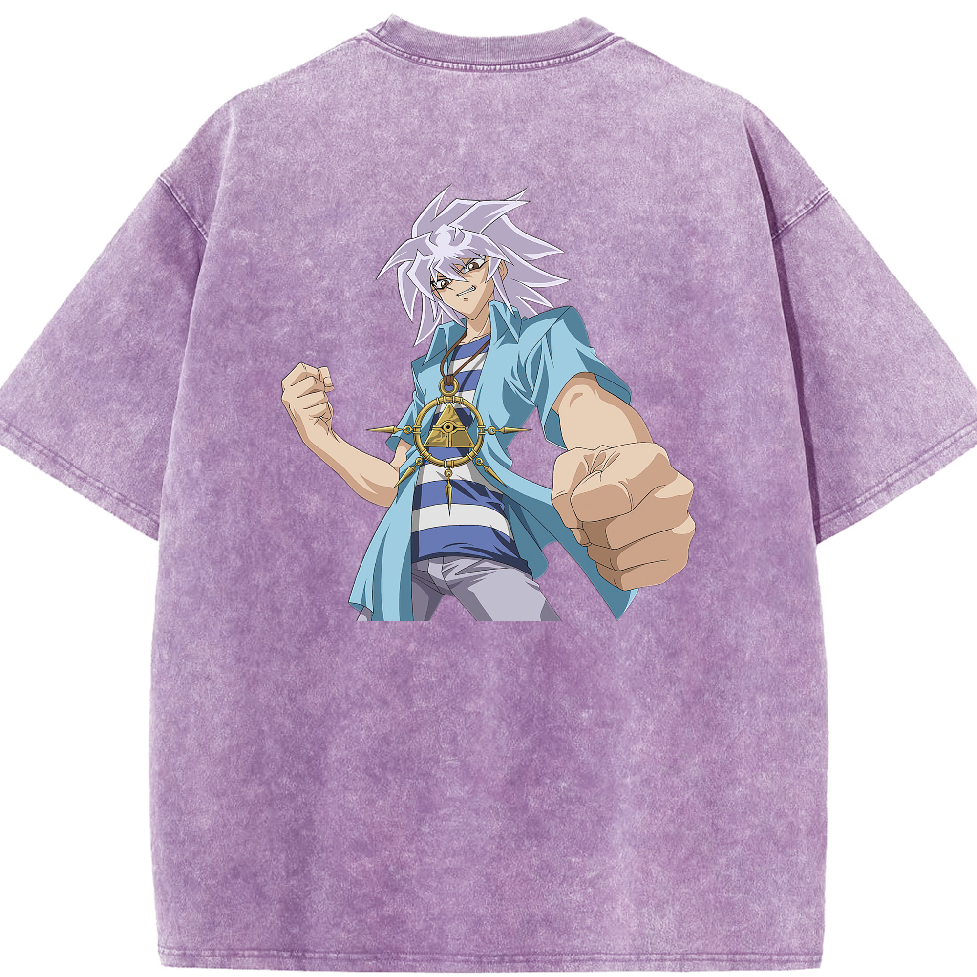 （画像用） 遊☆戯☆王 Yu-Gi-Oh! 綿100% ヴィンテージ風 半袖Tシャツ（背面プリント）