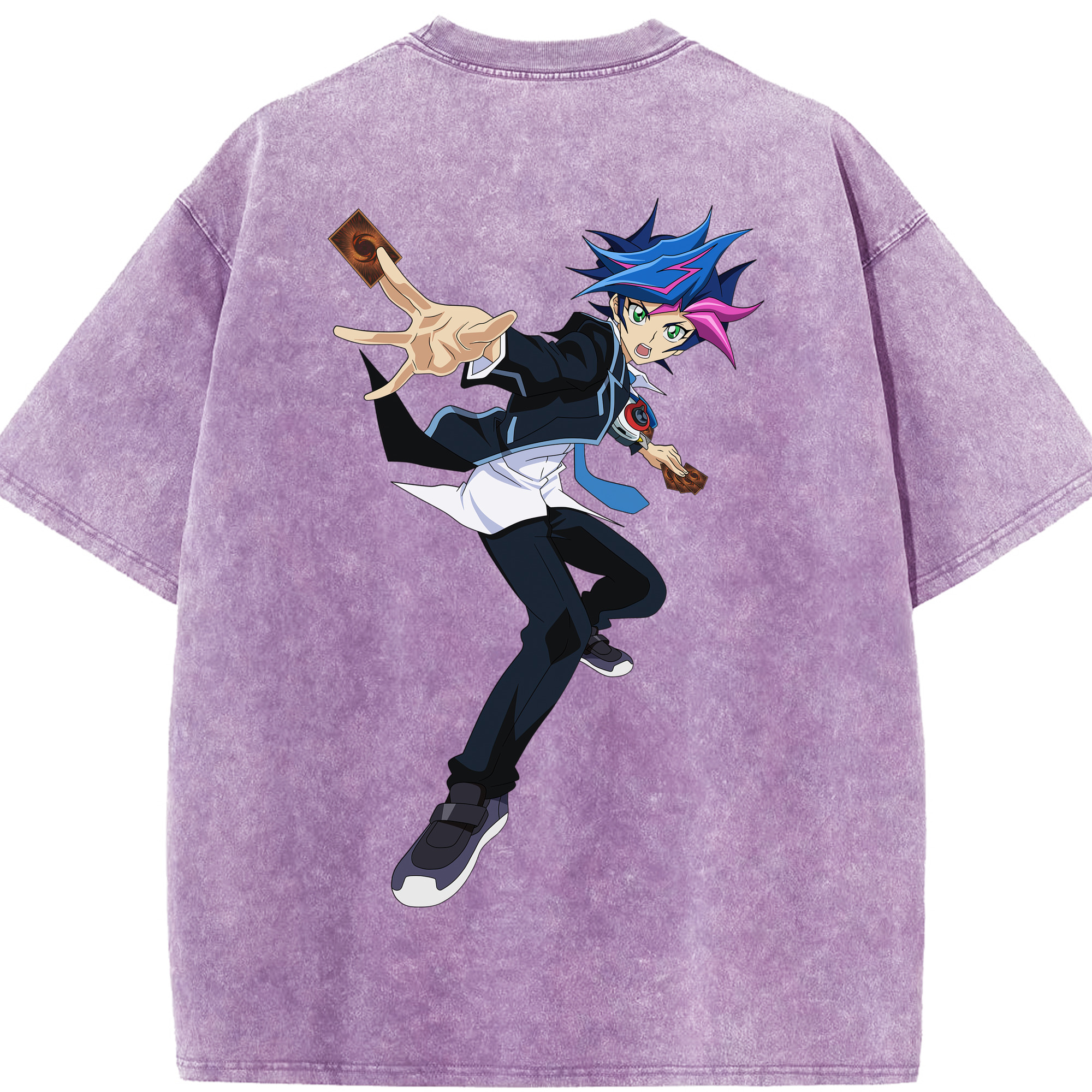 （画像用） 遊☆戯☆王 Yu-Gi-Oh! 綿100% ヴィンテージ風 半袖Tシャツ（背面プリント）