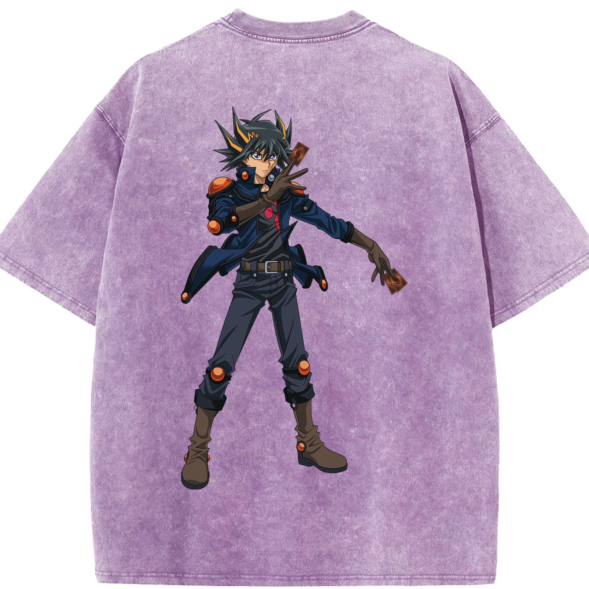 （画像用） 遊☆戯☆王 Yu-Gi-Oh! 綿100% ヴィンテージ風 半袖Tシャツ（背面プリント）