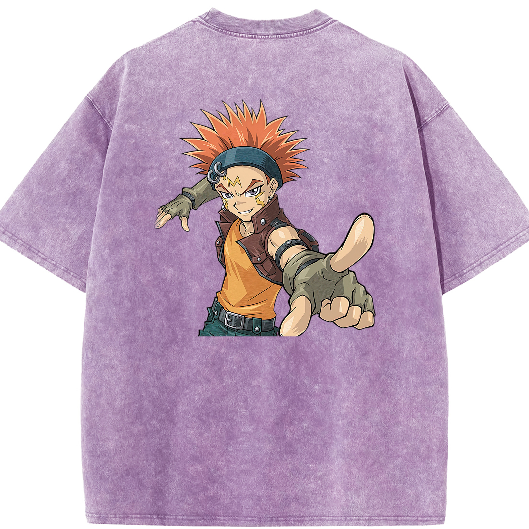 （画像用） 遊☆戯☆王 Yu-Gi-Oh! 綿100% ヴィンテージ風 半袖Tシャツ（背面プリント）