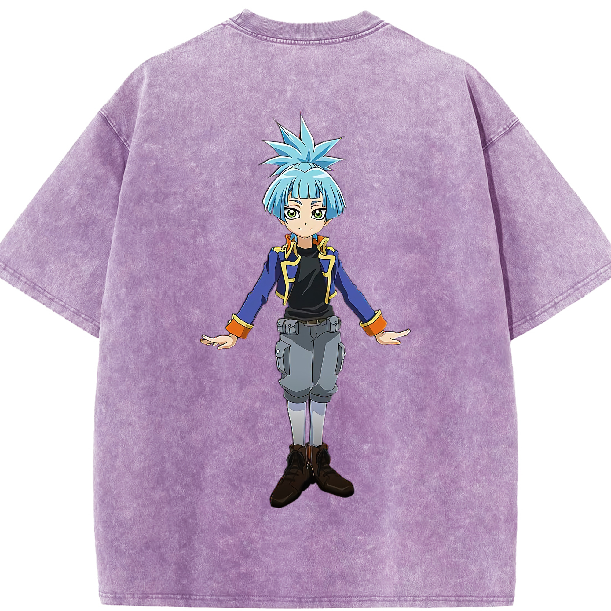 （画像用） 遊☆戯☆王 Yu-Gi-Oh! 綿100% ヴィンテージ風 半袖Tシャツ（背面プリント）