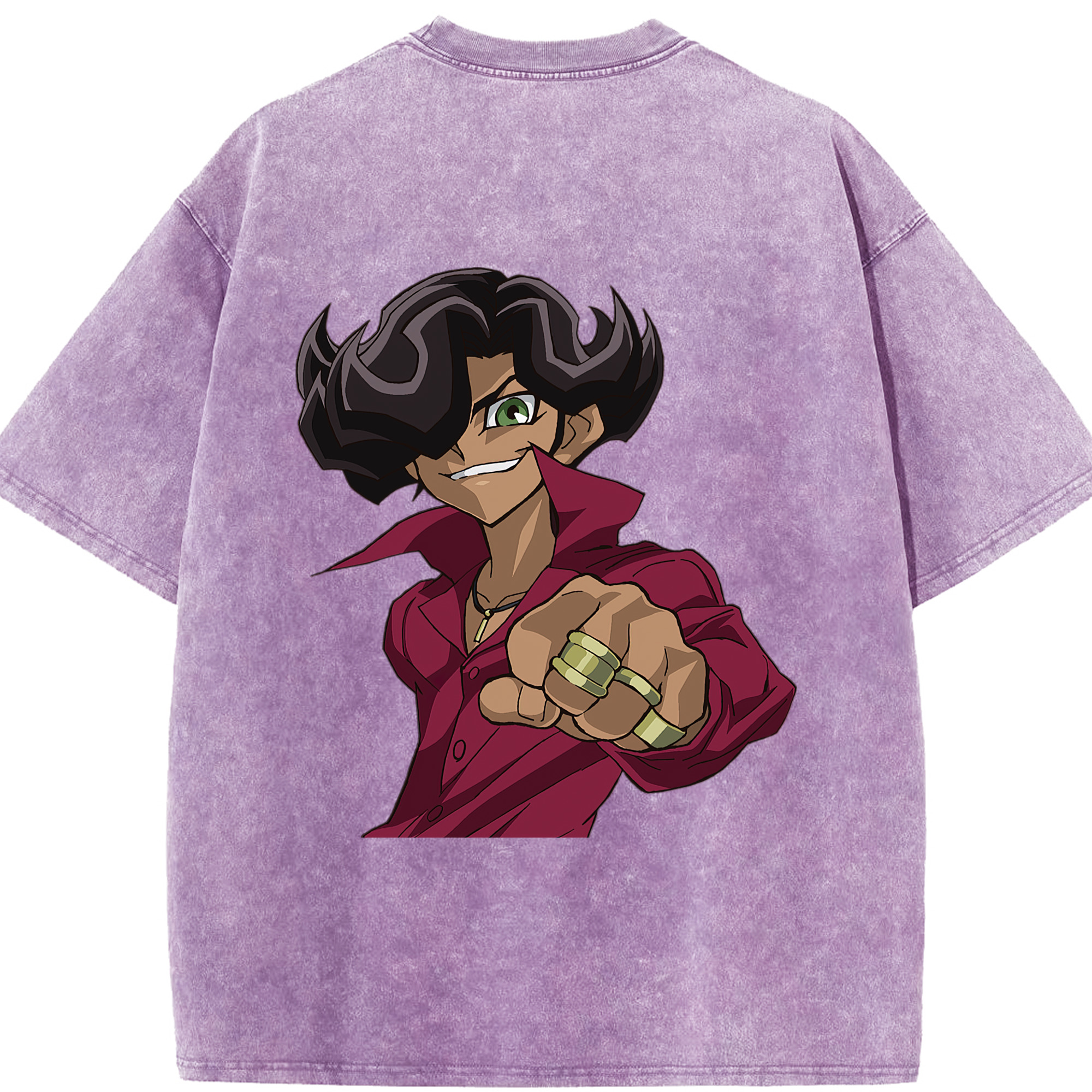 （画像用） 遊☆戯☆王 Yu-Gi-Oh! 綿100% ヴィンテージ風 半袖Tシャツ（背面プリント）