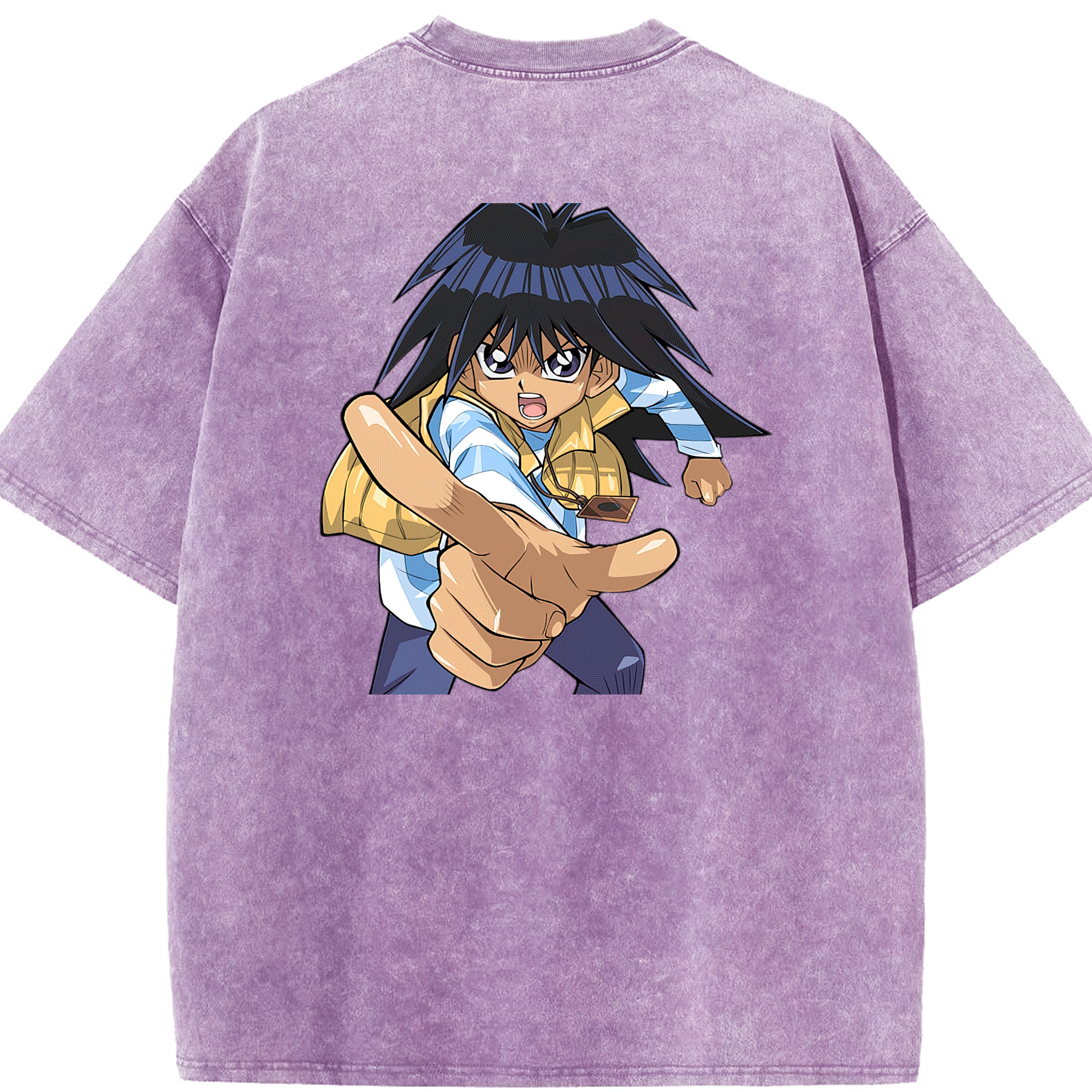 （画像用） 遊☆戯☆王 Yu-Gi-Oh! 綿100% ヴィンテージ風 半袖Tシャツ（背面プリント）