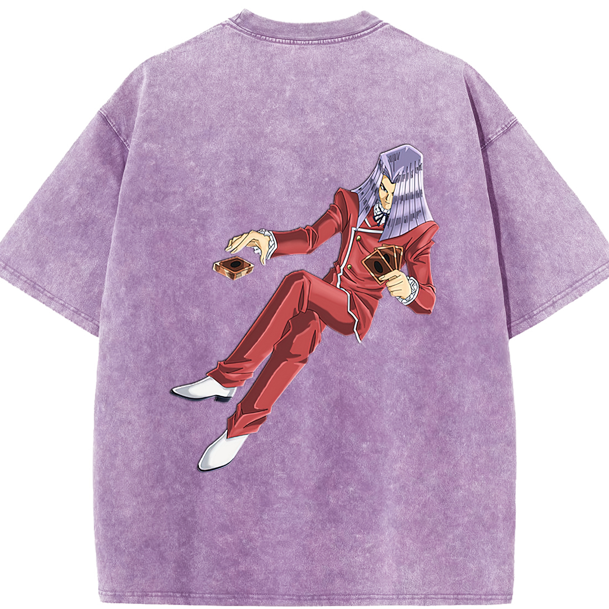 （画像用） 遊☆戯☆王 Yu-Gi-Oh! 綿100% ヴィンテージ風 半袖Tシャツ（背面プリント）