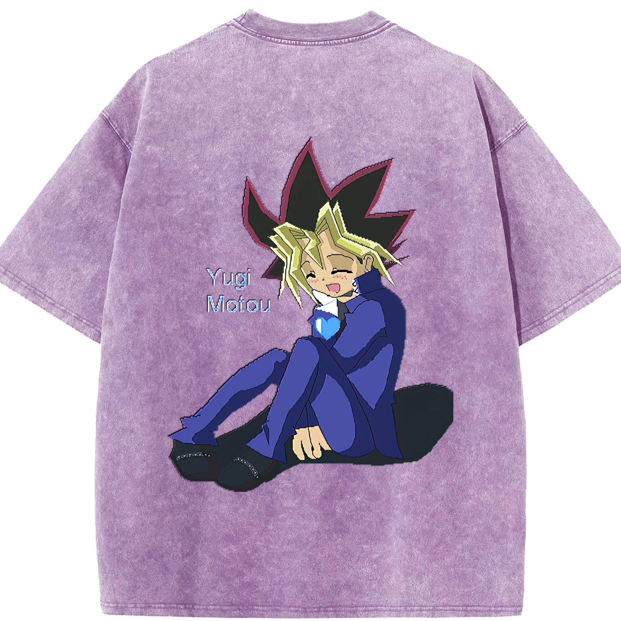 （画像用） 遊☆戯☆王 Yu-Gi-Oh! 綿100% ヴィンテージ風 半袖Tシャツ（背面プリント）