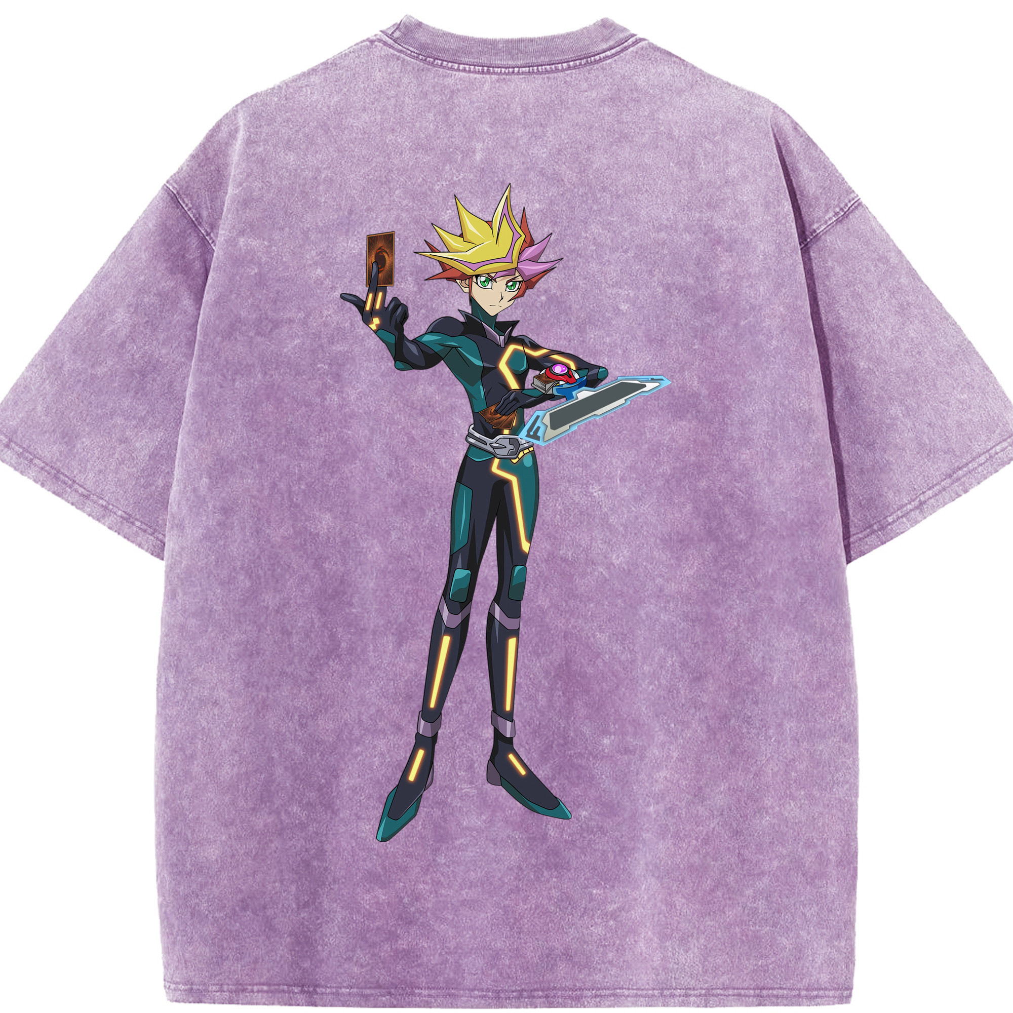 （画像用） 遊☆戯☆王 Yu-Gi-Oh! 綿100% ヴィンテージ風 半袖Tシャツ（背面プリント）