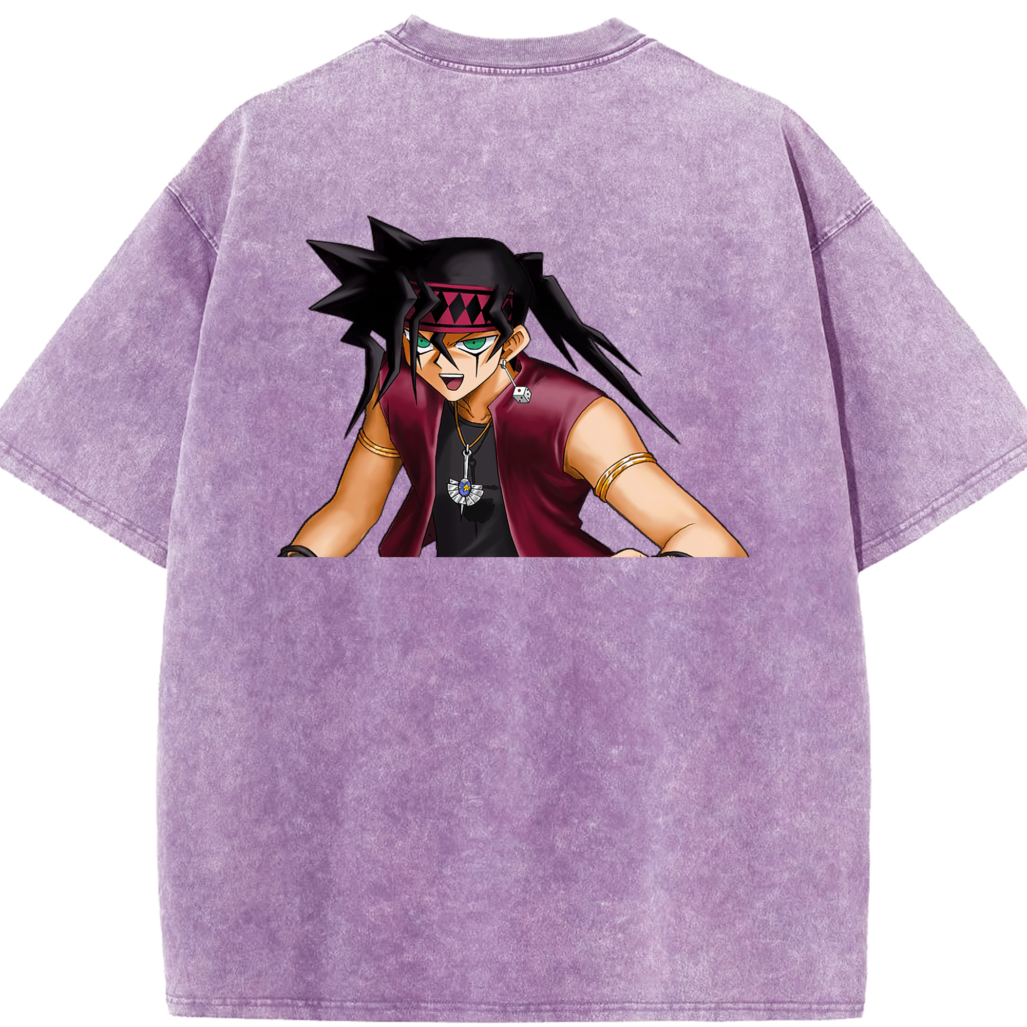 （画像用） 遊☆戯☆王 Yu-Gi-Oh! 綿100% ヴィンテージ風 半袖Tシャツ（背面プリント）