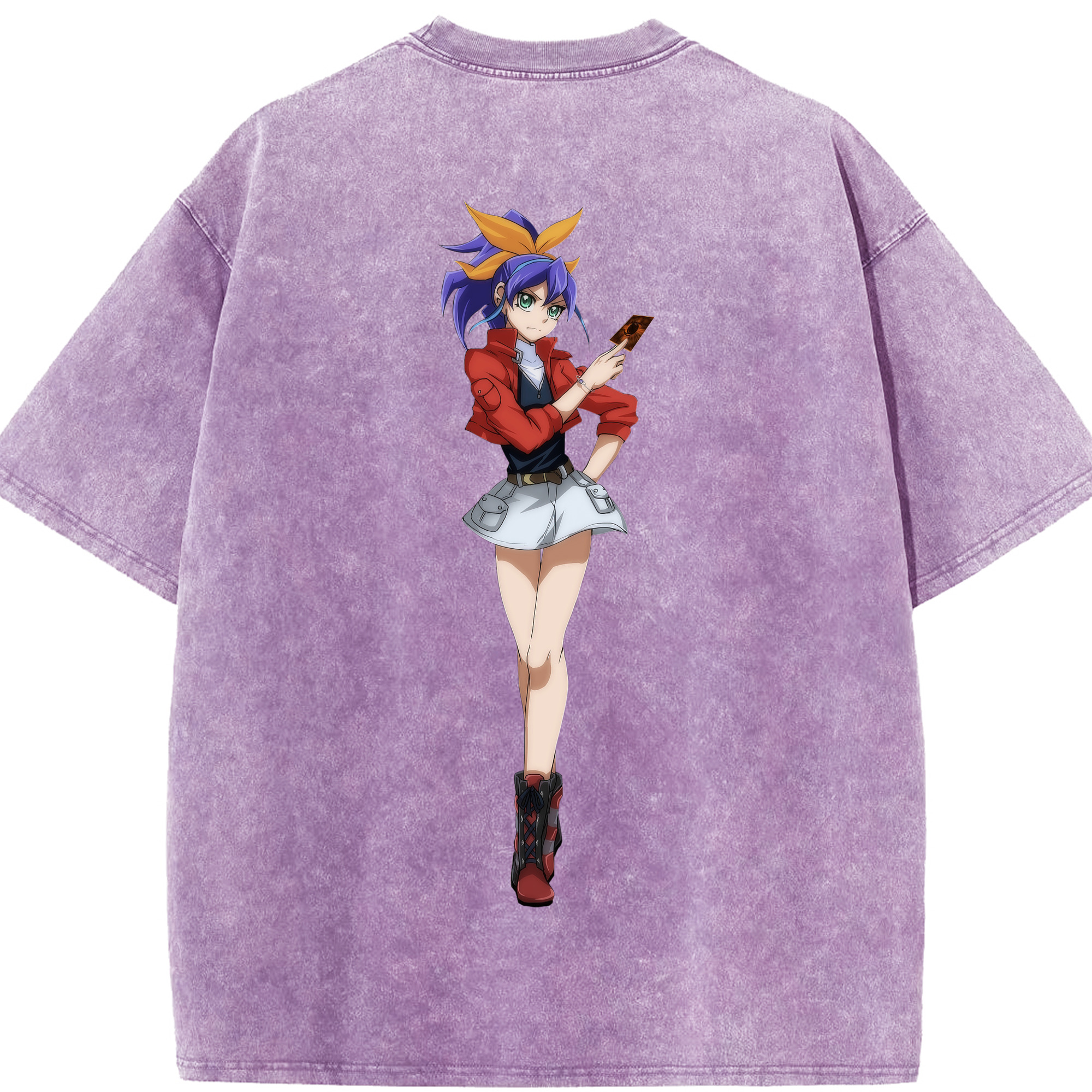 （画像用） 遊☆戯☆王 Yu-Gi-Oh! 綿100% ヴィンテージ風 半袖Tシャツ（背面プリント）